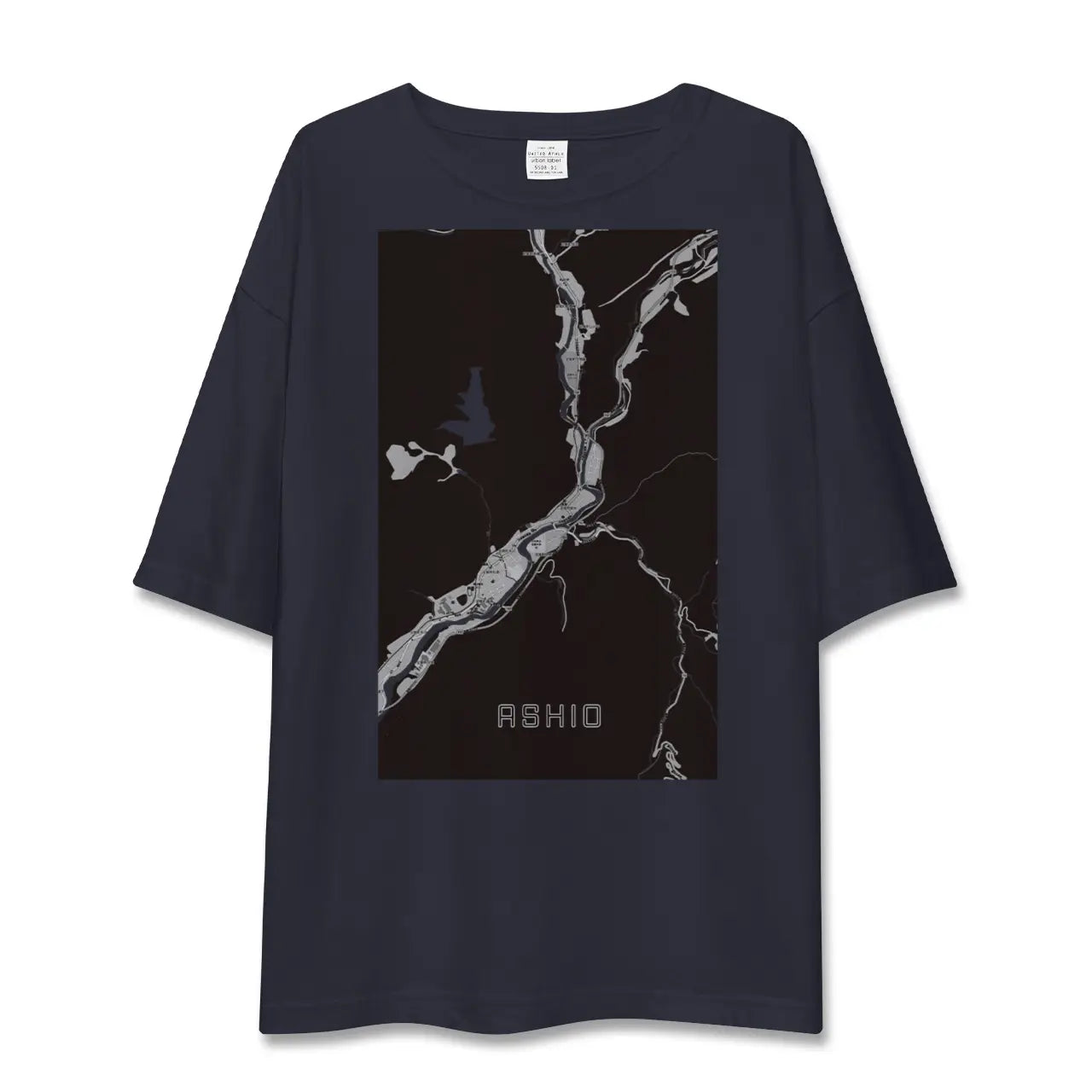 【足尾(栃木県)】地図柄ビッグシルエットTシャツ