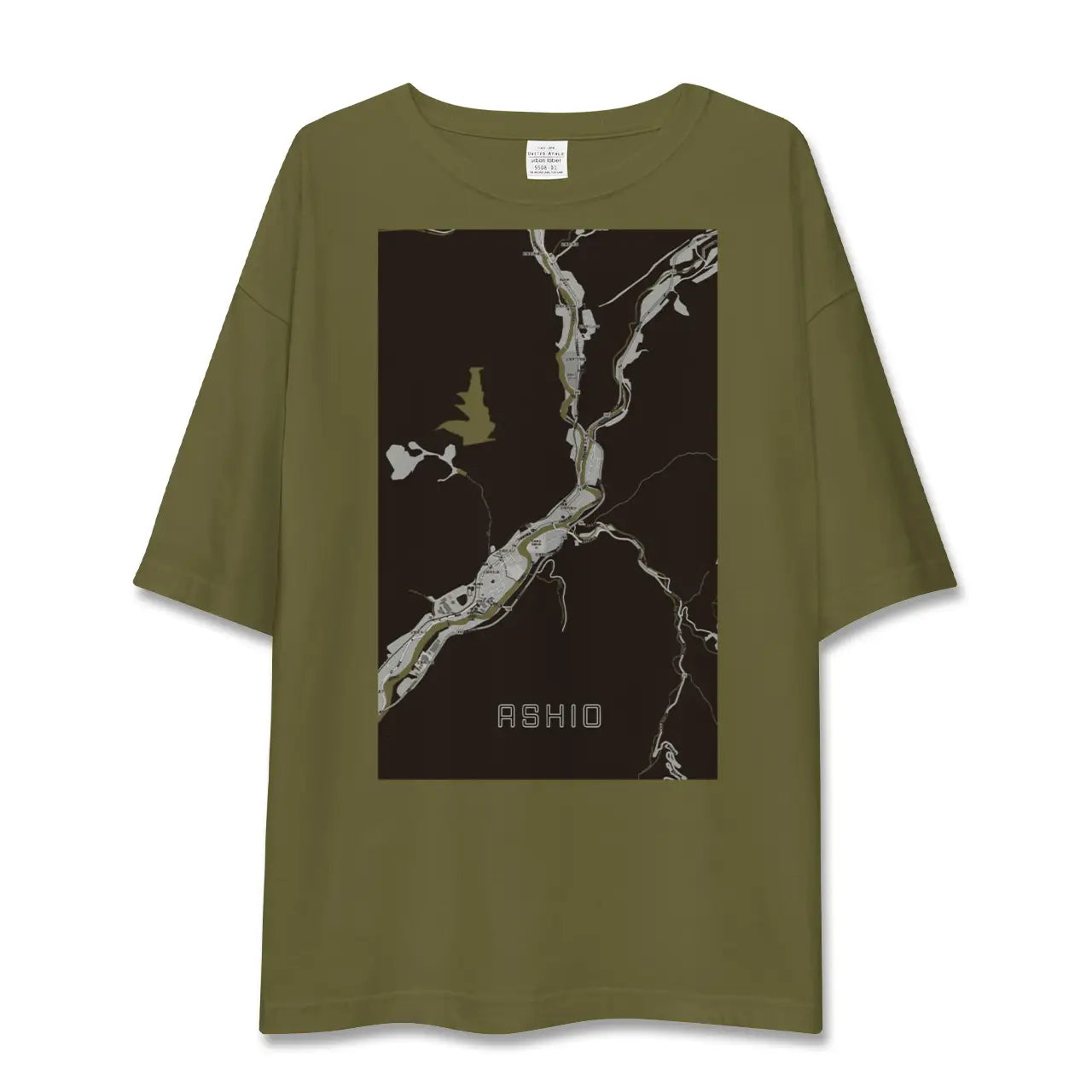 【足尾(栃木県)】地図柄ビッグシルエットTシャツ