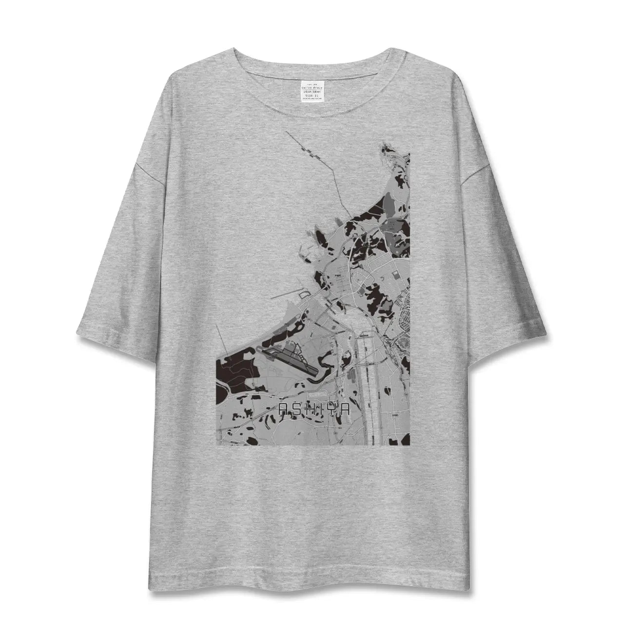 【芦屋(福岡県)(福岡県)】地図柄ビッグシルエットTシャツ