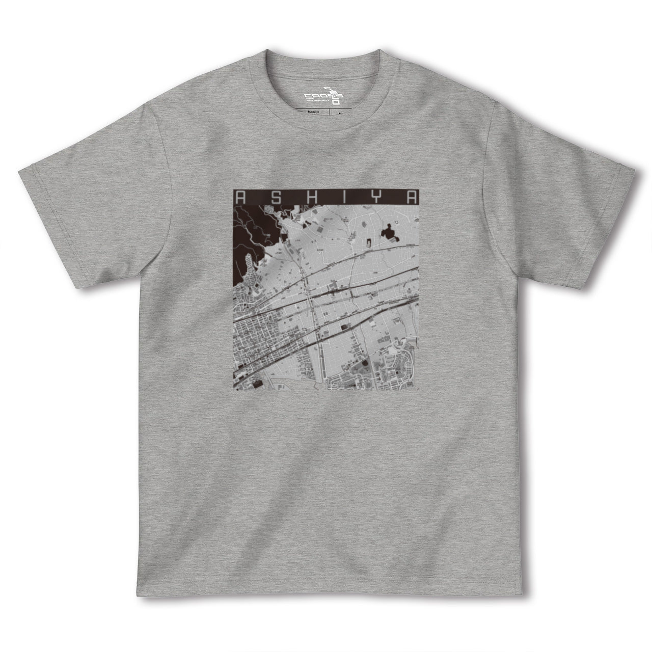 【芦屋(兵庫県)】地図柄ヘビーウェイトTシャツ