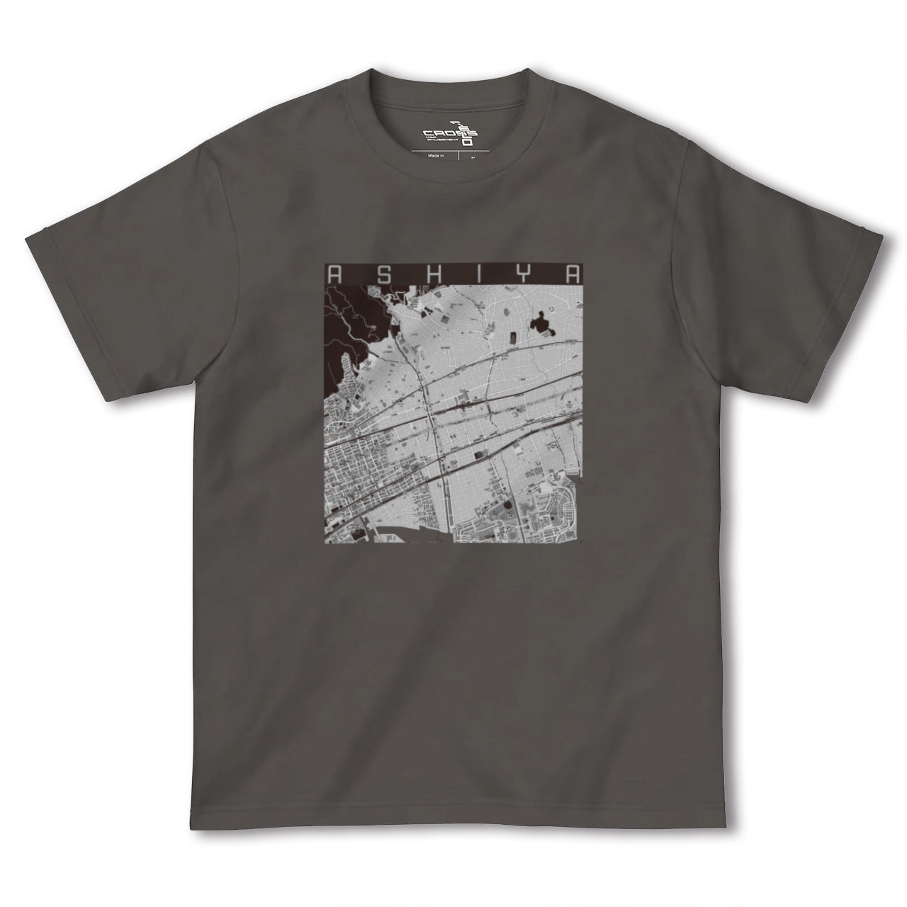 【芦屋(兵庫県)】地図柄ヘビーウェイトTシャツ