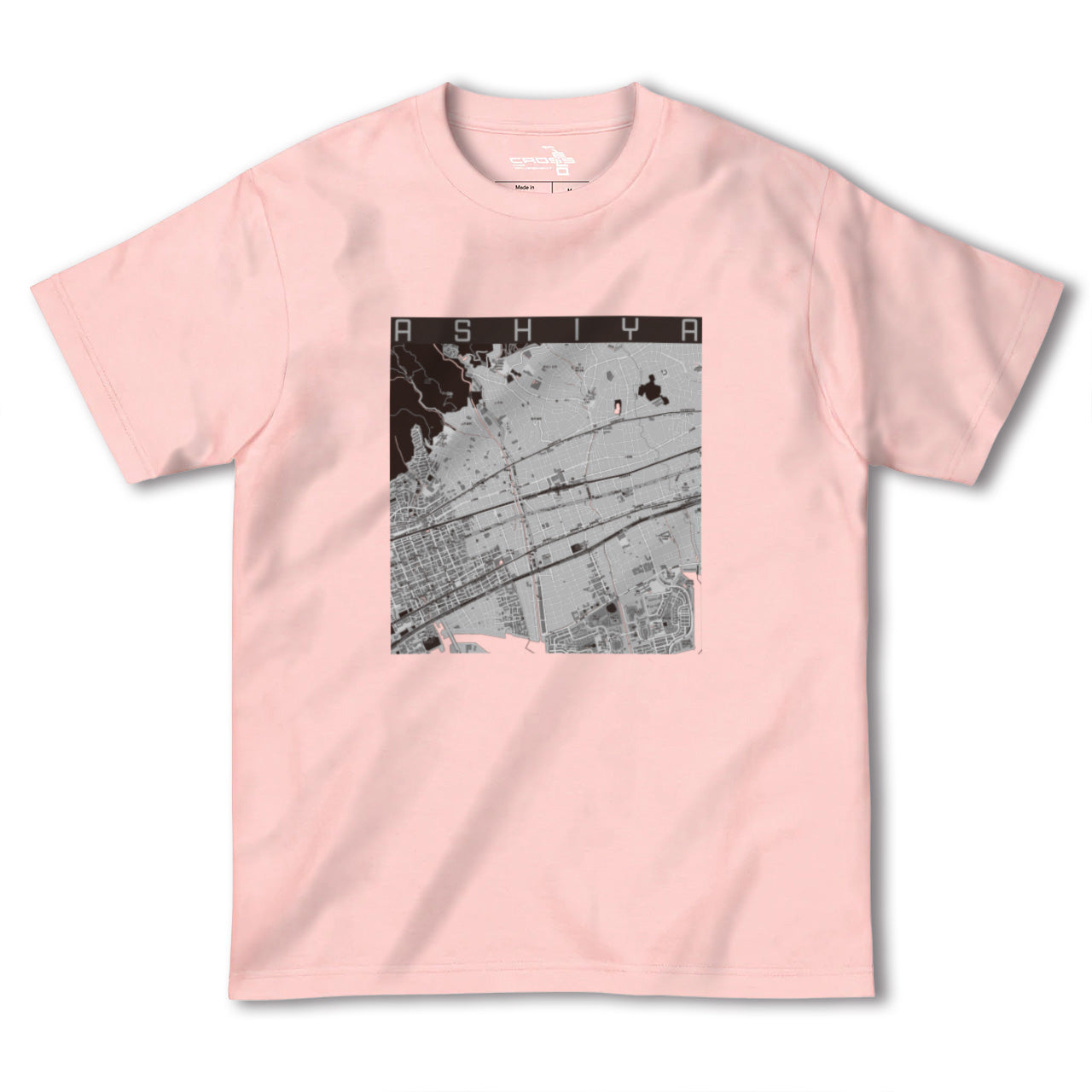 【芦屋(兵庫県)】地図柄ヘビーウェイトTシャツ