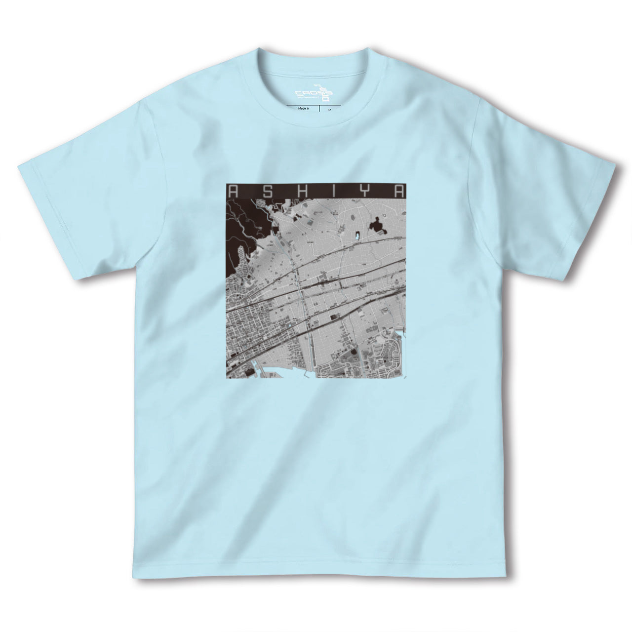 【芦屋(兵庫県)】地図柄ヘビーウェイトTシャツ