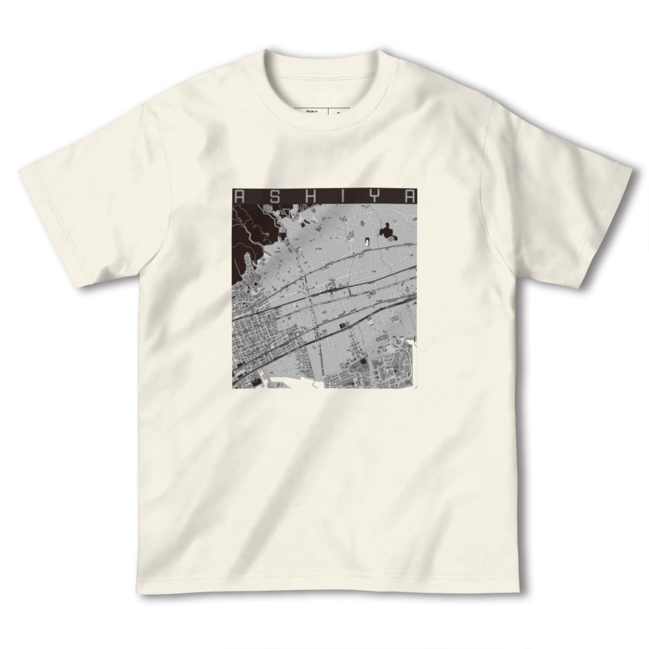 【芦屋(兵庫県)】地図柄ヘビーウェイトTシャツ