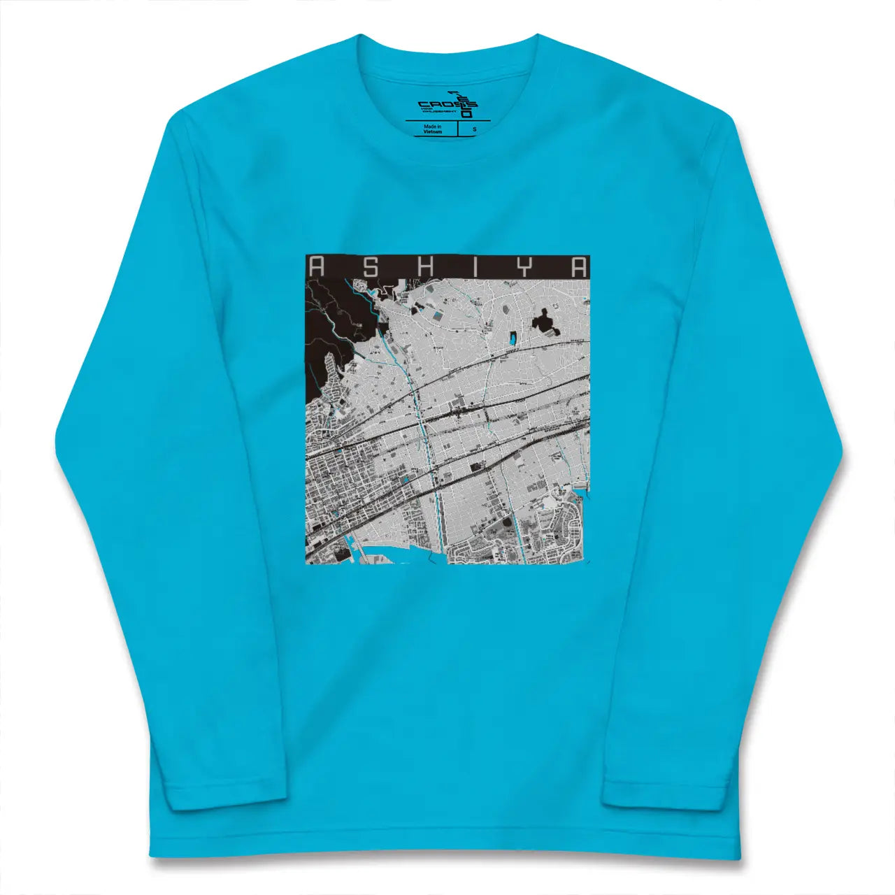 【芦屋(兵庫県)】地図柄ロングスリーブTシャツ