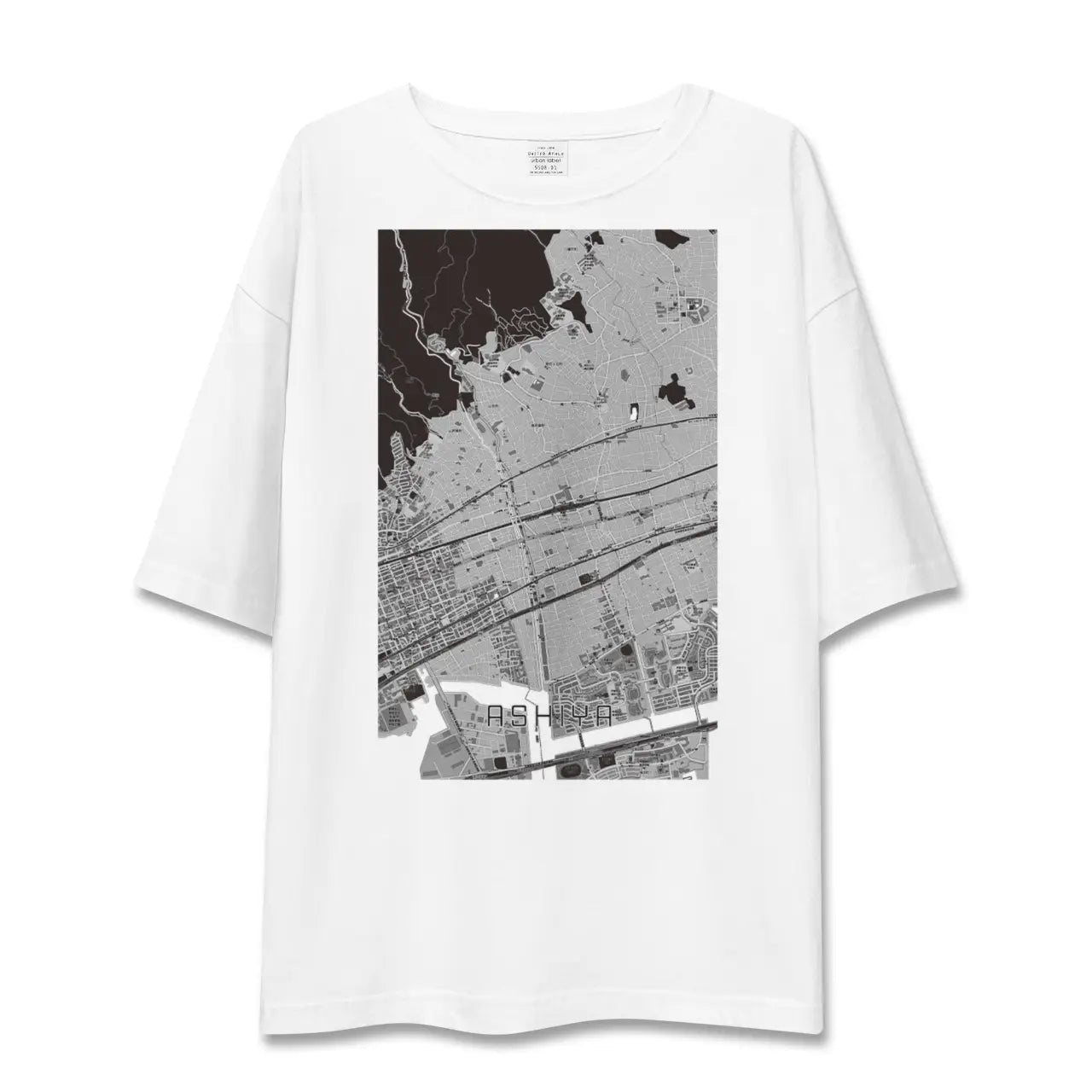 【芦屋(兵庫県)】地図柄ビッグシルエットTシャツ