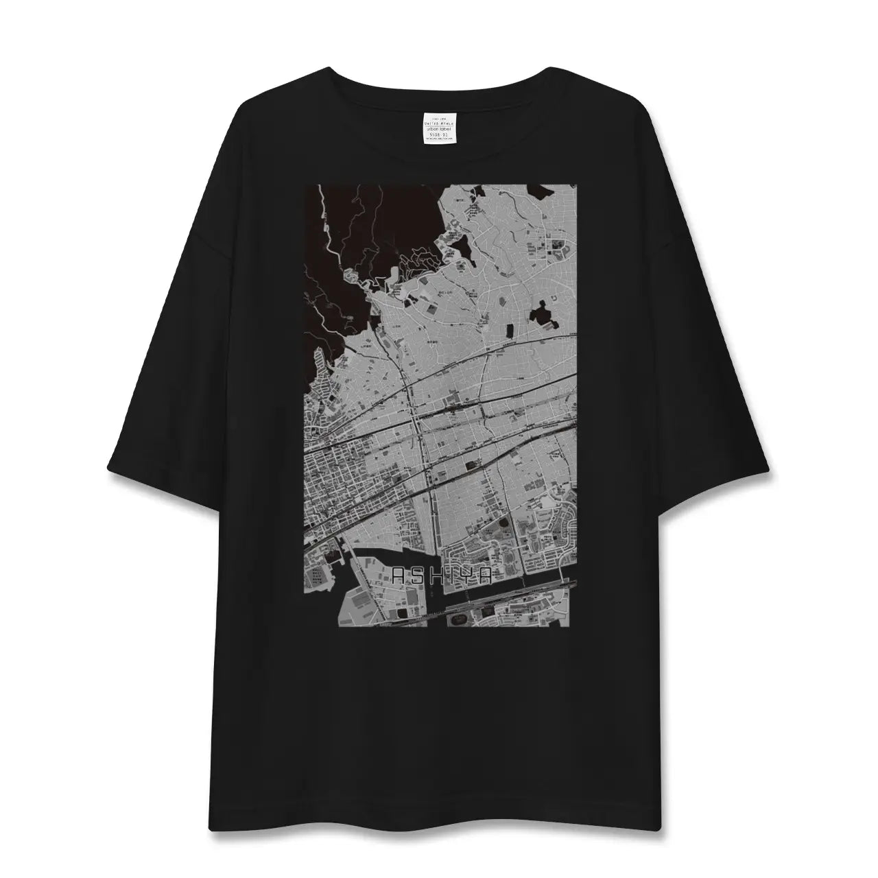 【芦屋(兵庫県)】地図柄ビッグシルエットTシャツ
