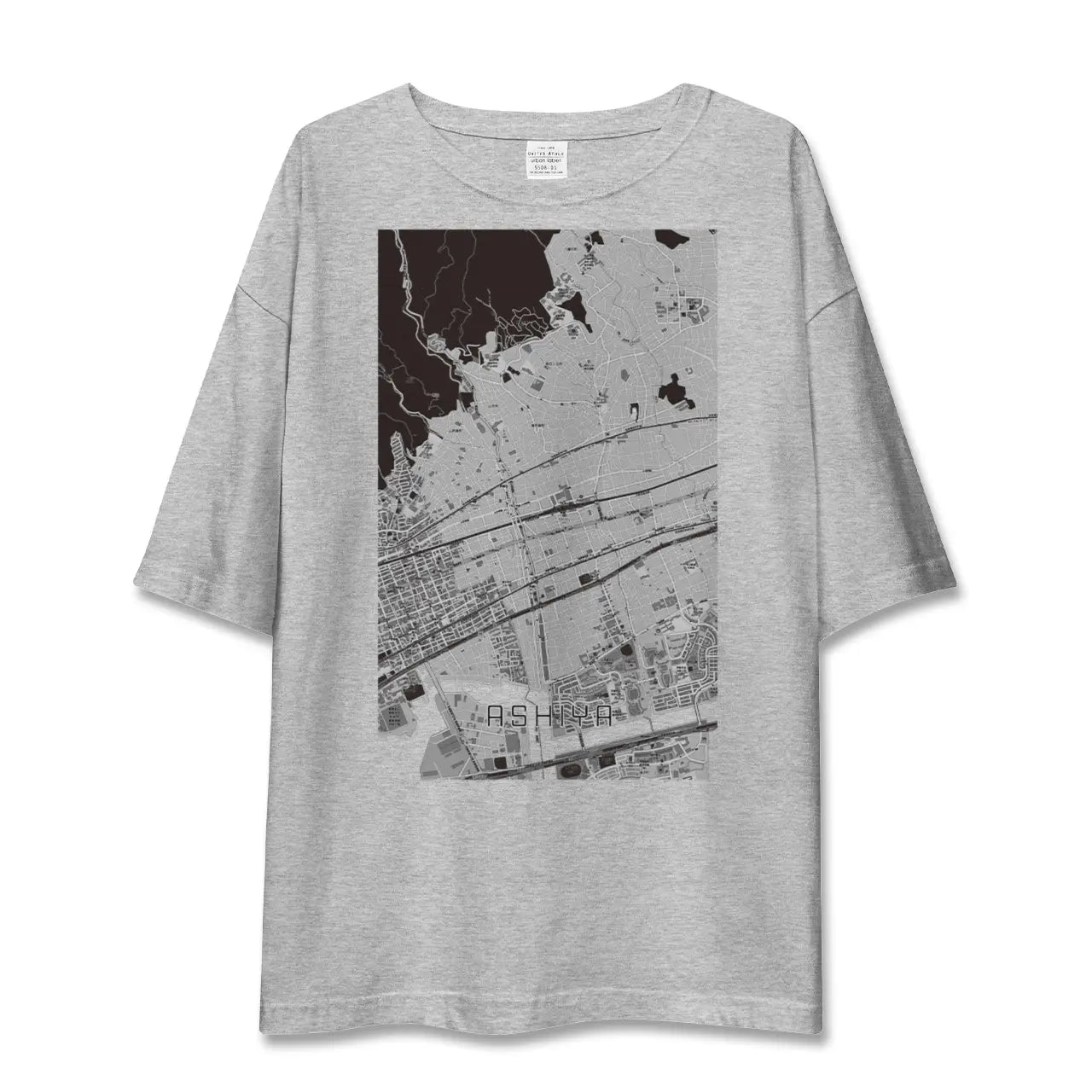 【芦屋(兵庫県)】地図柄ビッグシルエットTシャツ