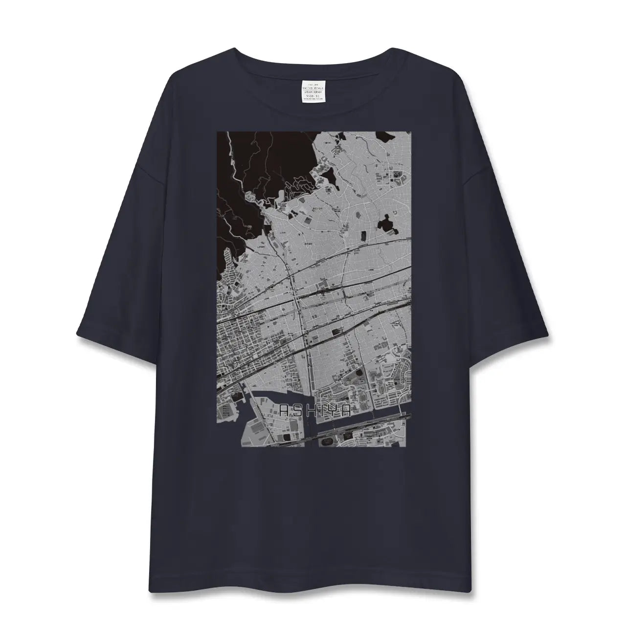 【芦屋(兵庫県)】地図柄ビッグシルエットTシャツ