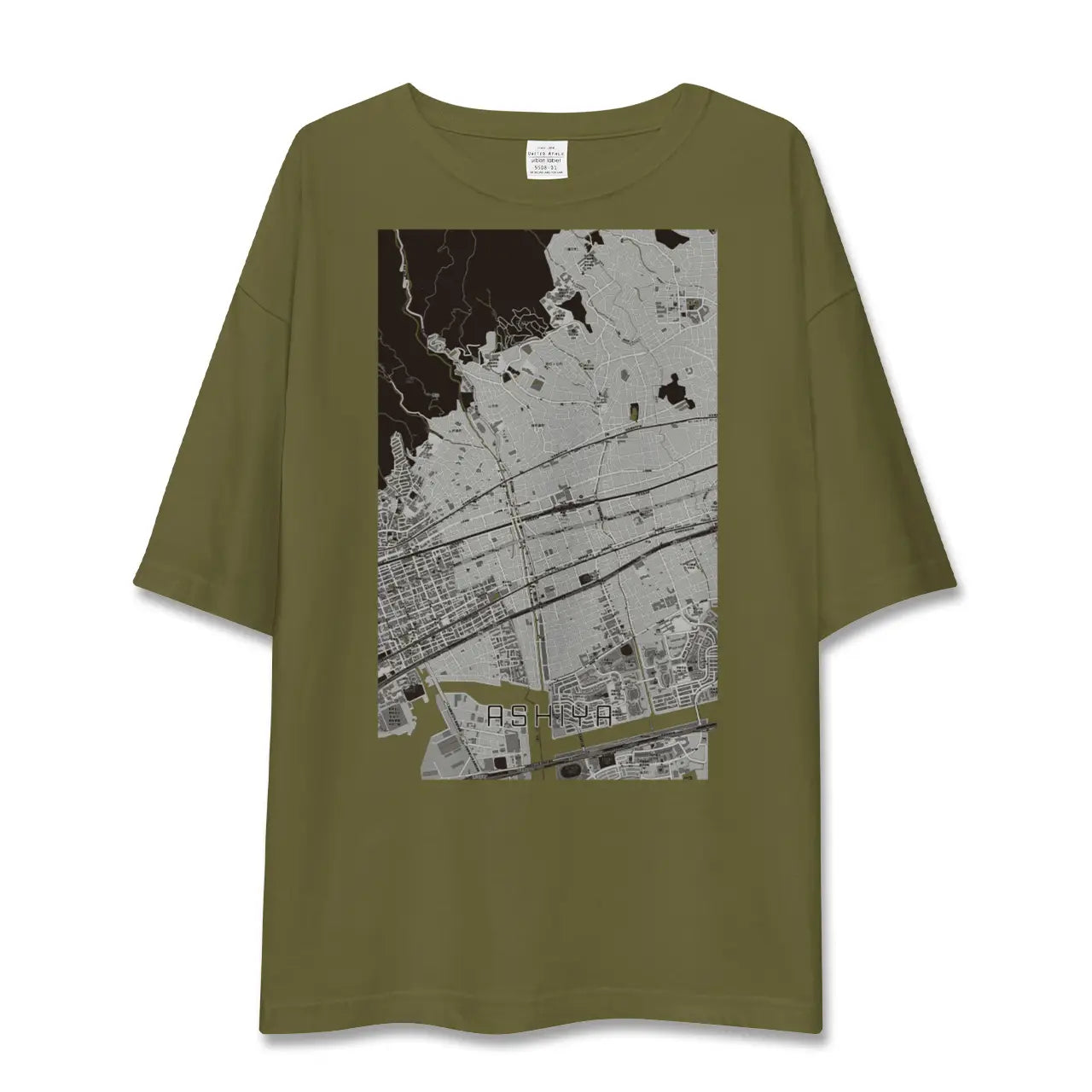 【芦屋(兵庫県)】地図柄ビッグシルエットTシャツ
