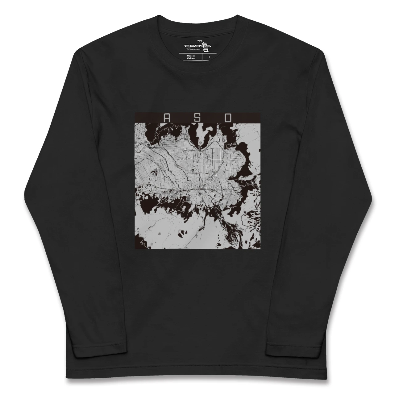 【阿蘇2(熊本県)】地図柄ロングスリーブTシャツ