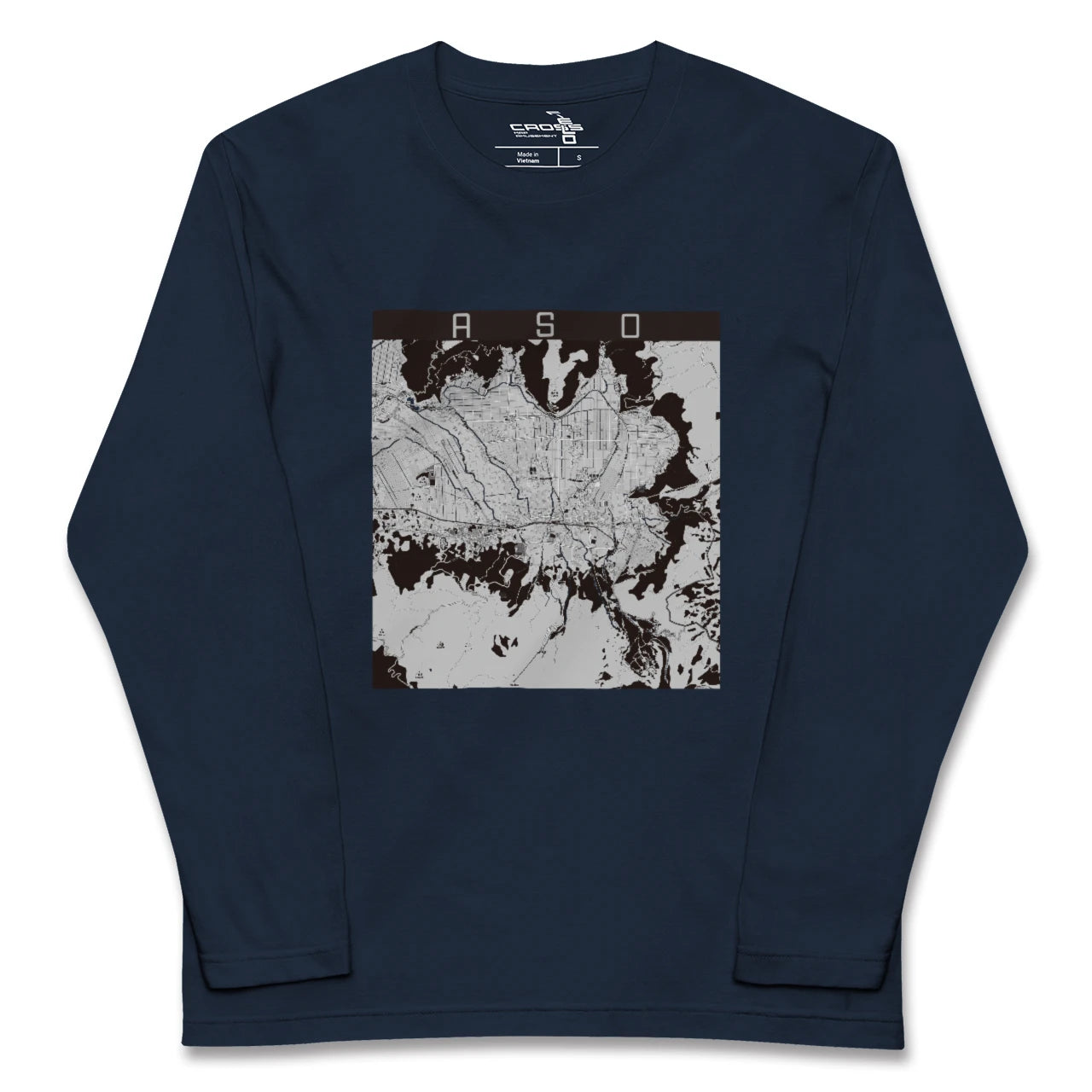 【阿蘇2(熊本県)】地図柄ロングスリーブTシャツ