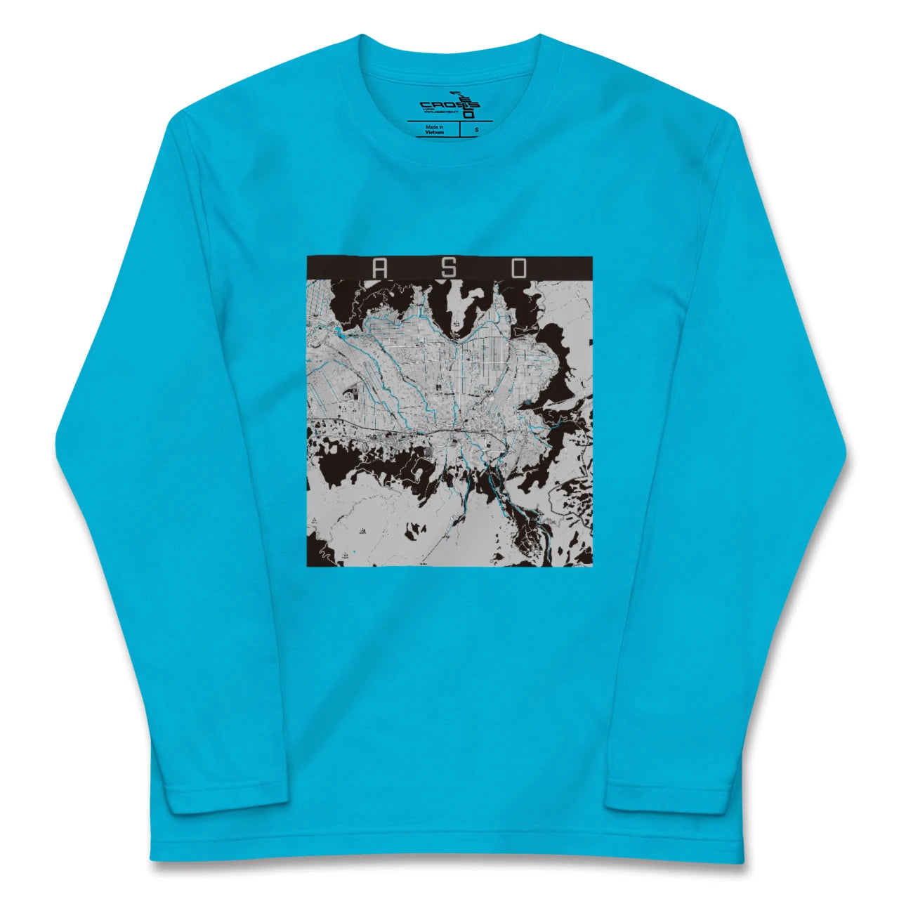 【阿蘇2(熊本県)】地図柄ロングスリーブTシャツ