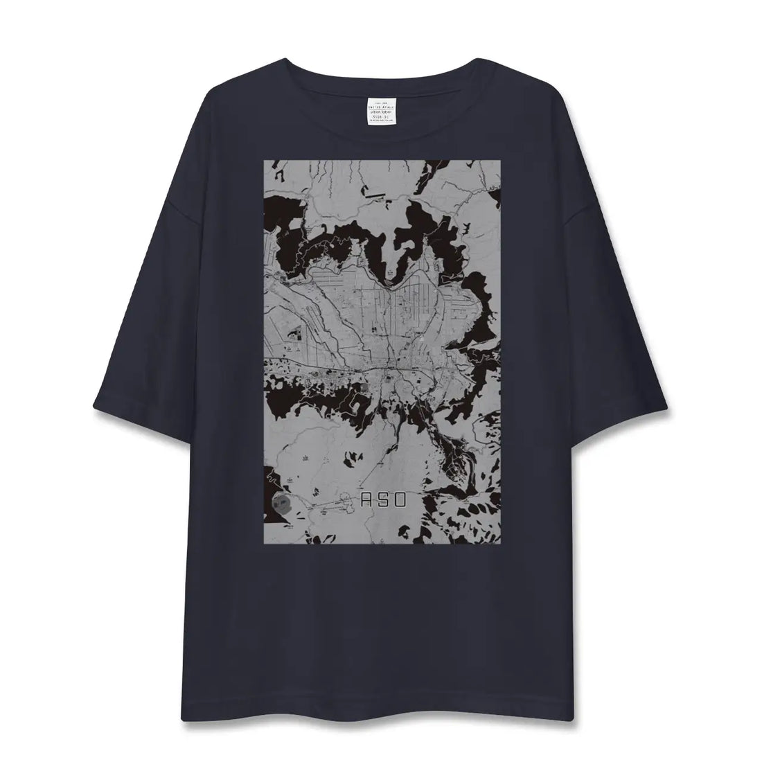 【阿蘇2(熊本県)】地図柄ビッグシルエットTシャツ