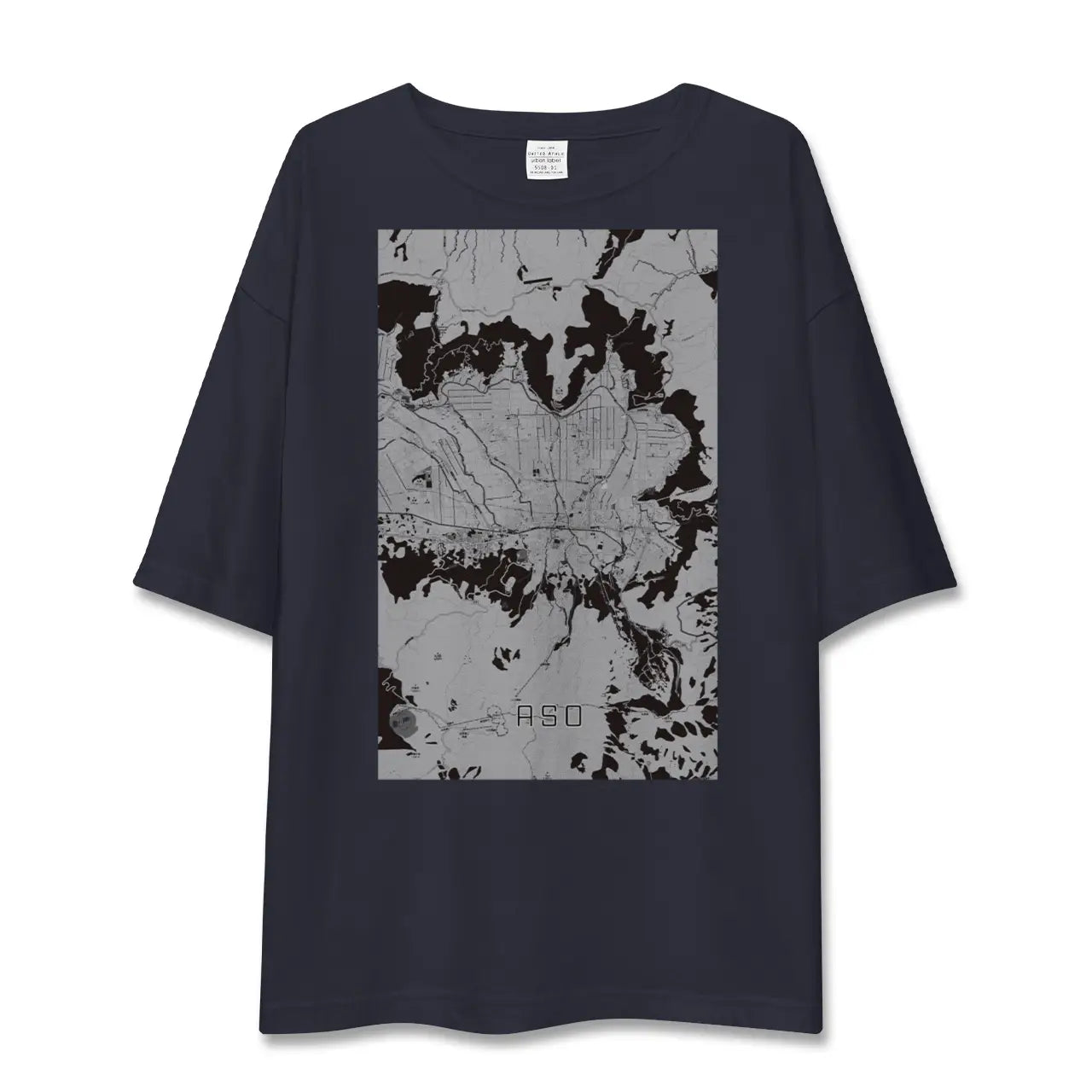 【阿蘇2(熊本県)】地図柄ビッグシルエットTシャツ