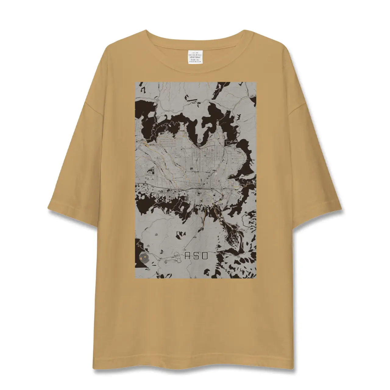 【阿蘇2(熊本県)】地図柄ビッグシルエットTシャツ