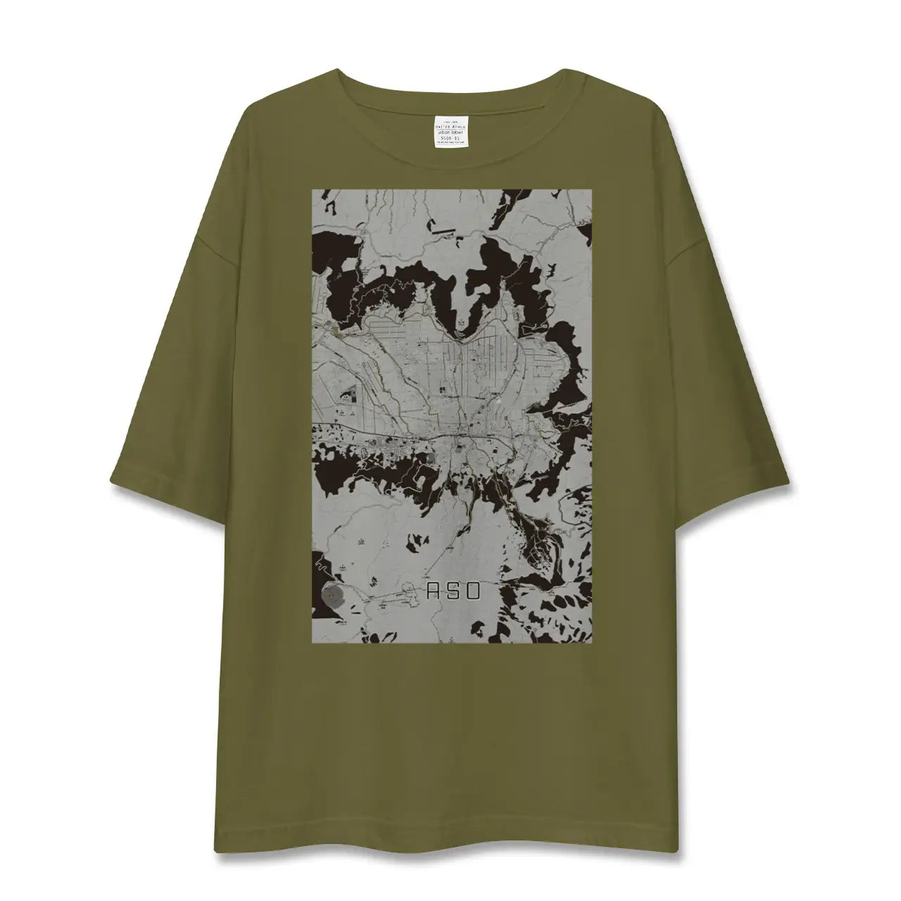 【阿蘇2(熊本県)】地図柄ビッグシルエットTシャツ
