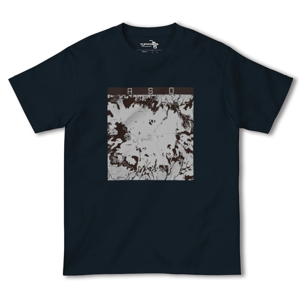 【阿蘇(熊本県)】地図柄ヘビーウェイトTシャツ