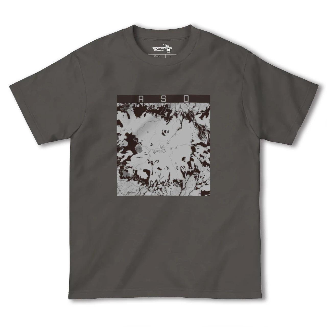 【阿蘇(熊本県)】地図柄ヘビーウェイトTシャツ
