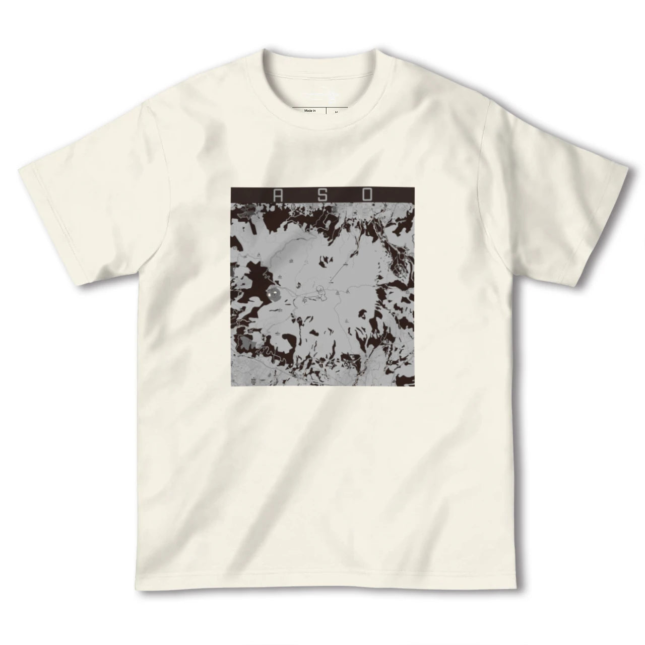 【阿蘇(熊本県)】地図柄ヘビーウェイトTシャツ