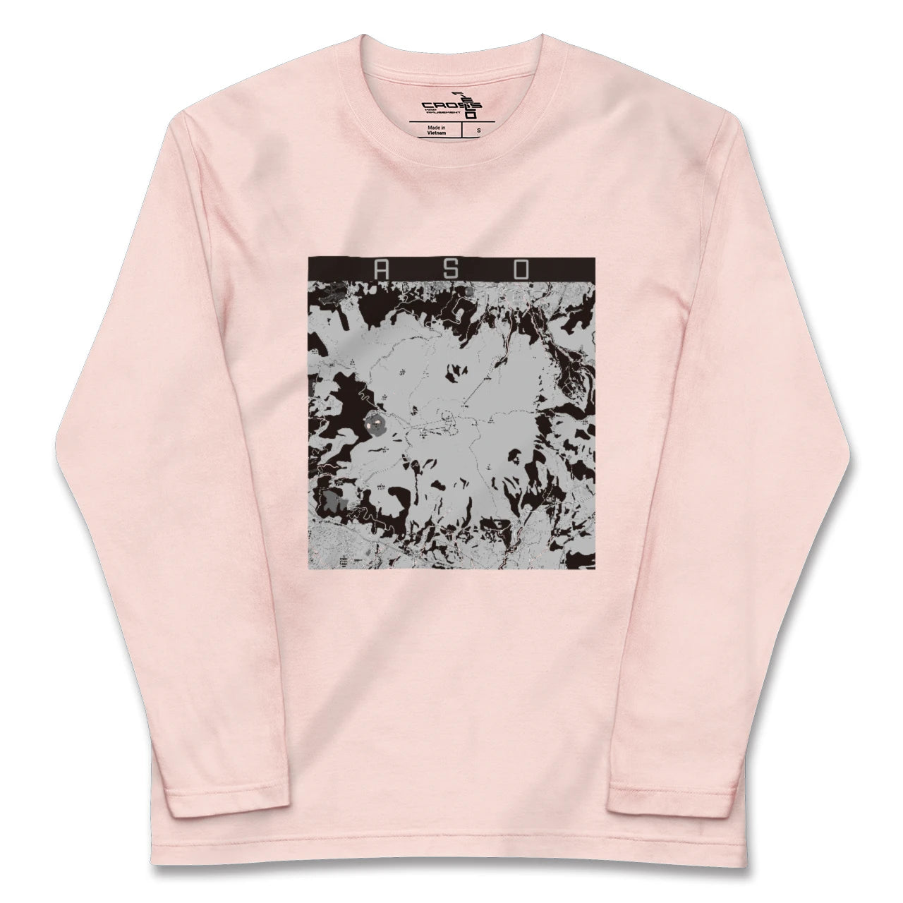 【阿蘇(熊本県)】地図柄ロングスリーブTシャツ