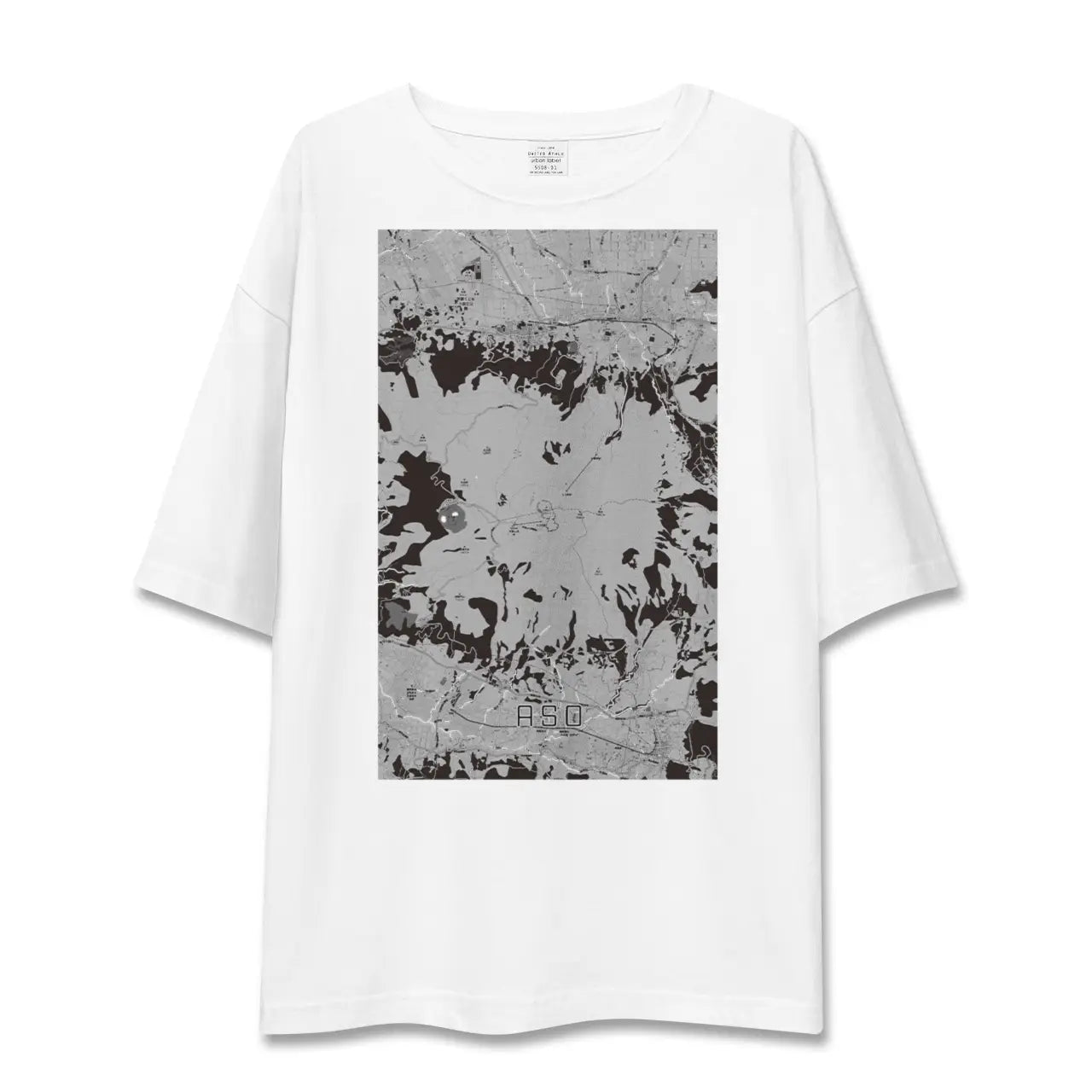 【阿蘇(熊本県)】地図柄ビッグシルエットTシャツ