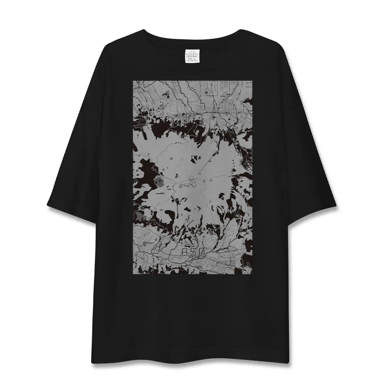 【阿蘇(熊本県)】地図柄ビッグシルエットTシャツ