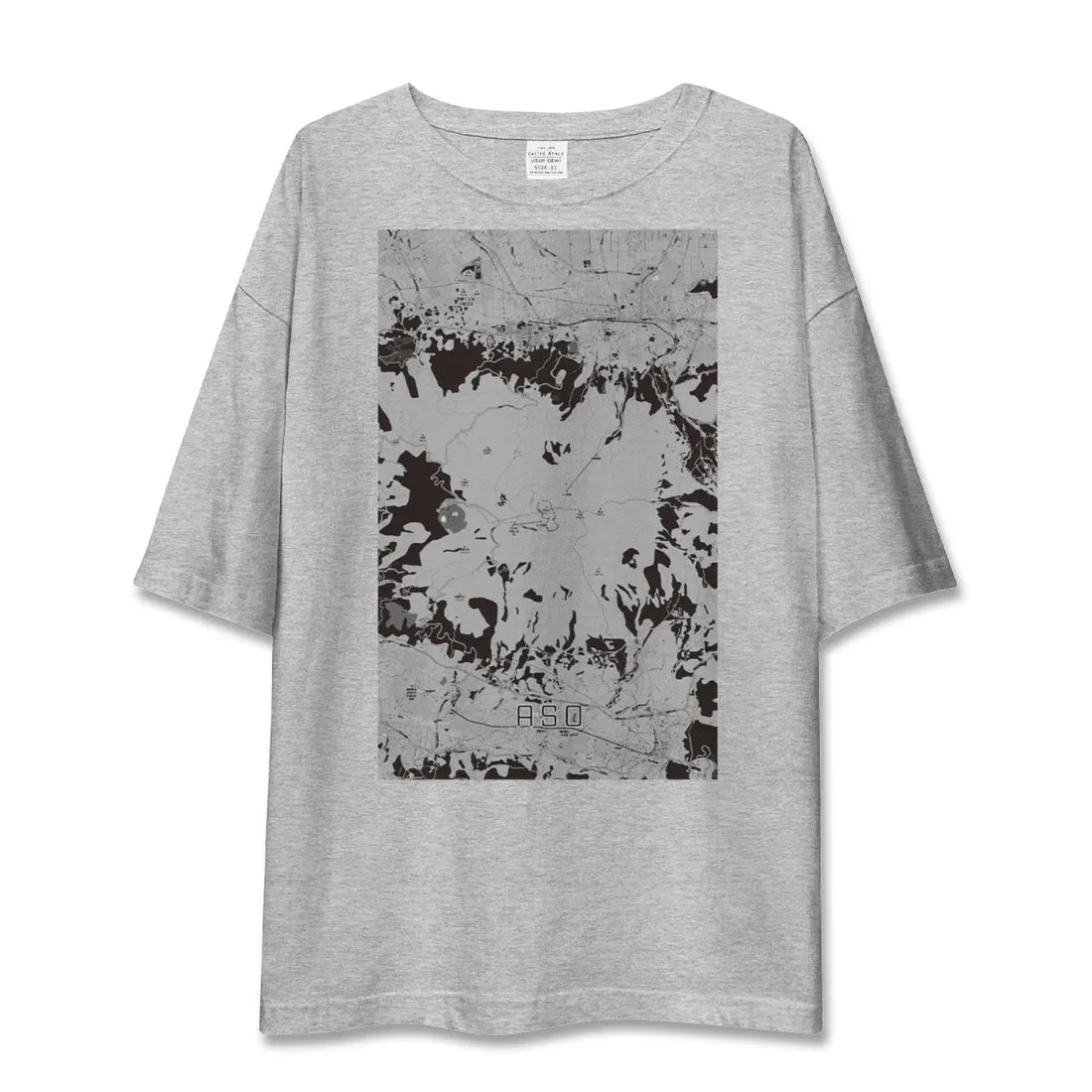 【阿蘇(熊本県)】地図柄ビッグシルエットTシャツ