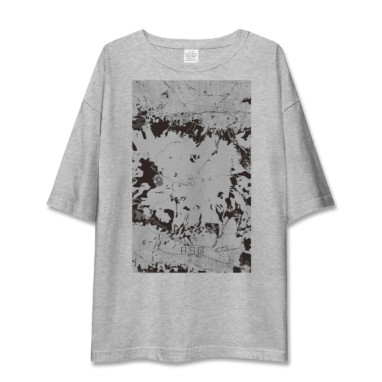【阿蘇(熊本県)】地図柄ビッグシルエットTシャツ