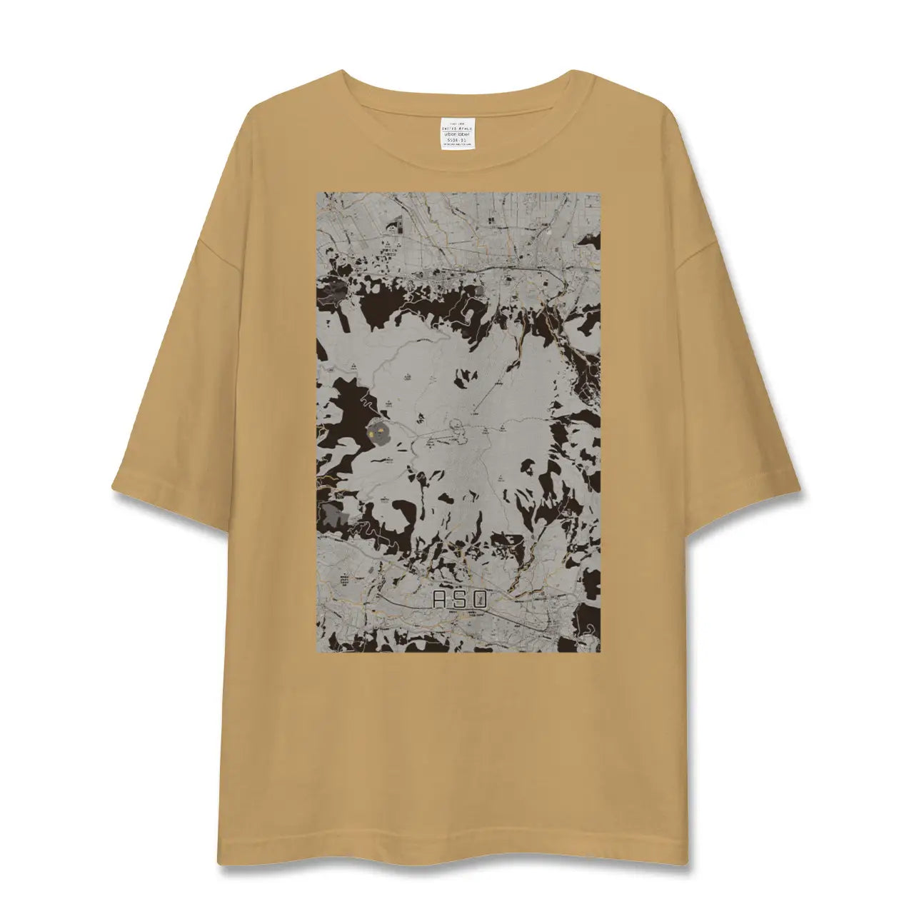 【阿蘇(熊本県)】地図柄ビッグシルエットTシャツ