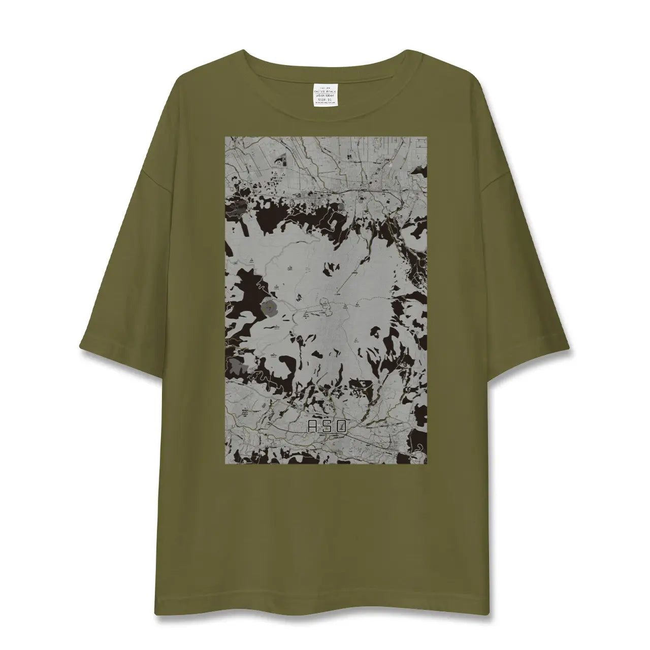 【阿蘇(熊本県)】地図柄ビッグシルエットTシャツ