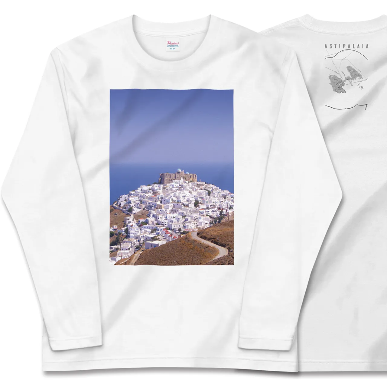 【アスティパレア(ギリシャ)】Map World ロングスリーブTシャツ