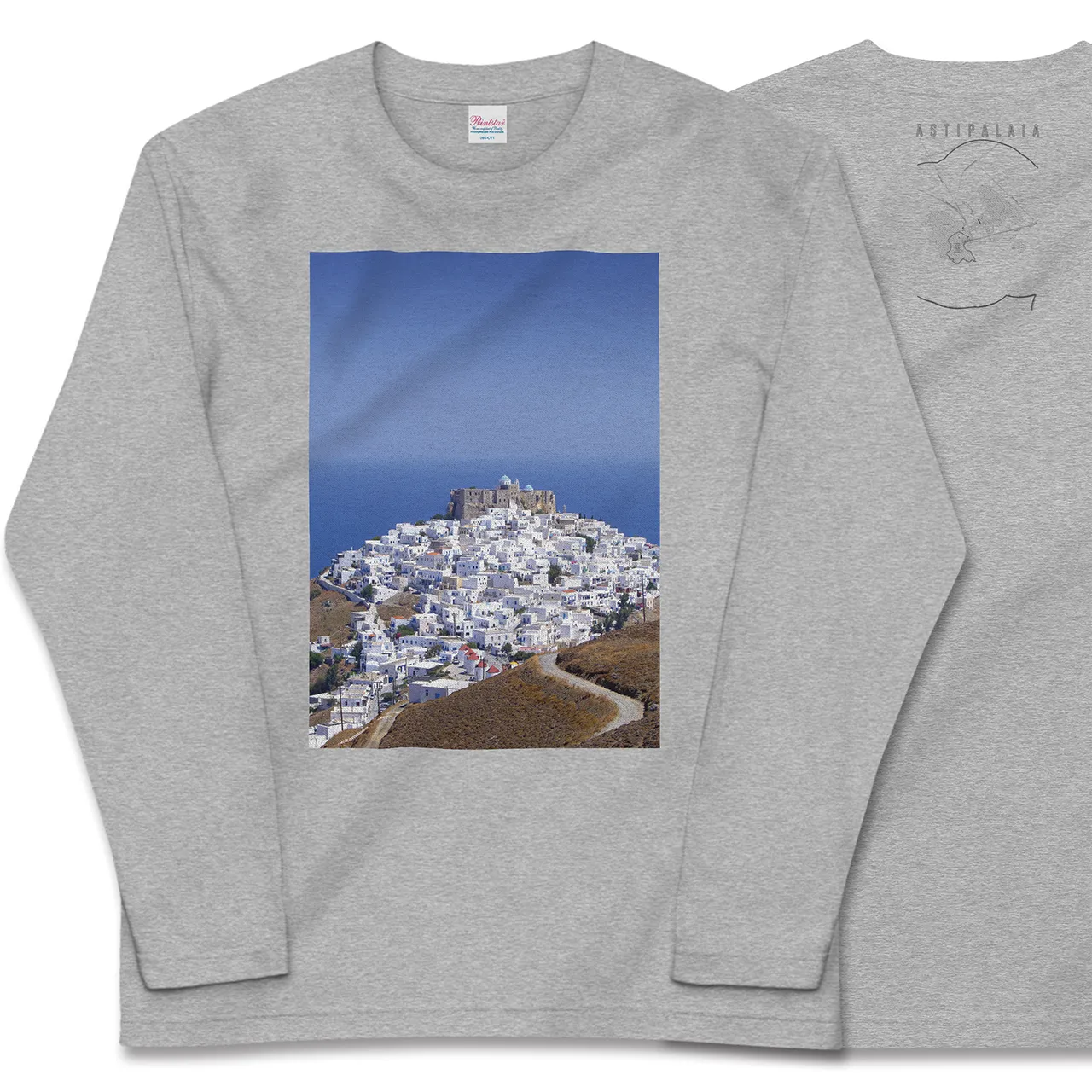 【アスティパレア(ギリシャ)】Map World ロングスリーブTシャツ