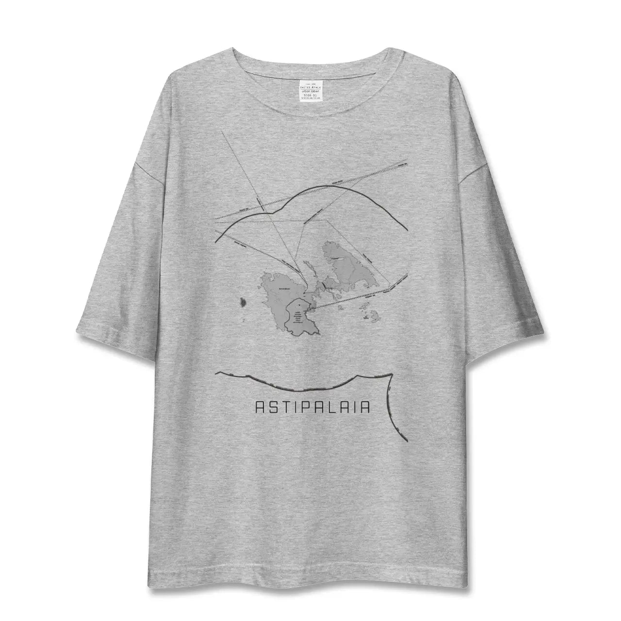 【アスティパレア(ギリシャ)】地図柄ビッグシルエットTシャツ