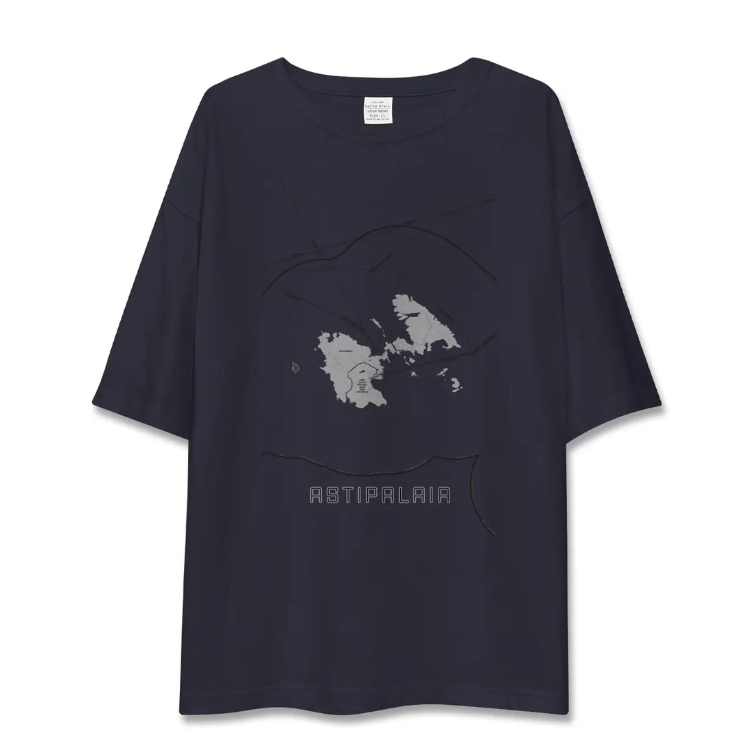 【アスティパレア(ギリシャ)】地図柄ビッグシルエットTシャツ