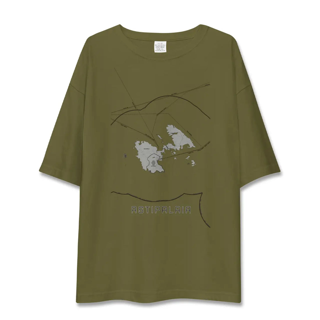 【アスティパレア(ギリシャ)】地図柄ビッグシルエットTシャツ