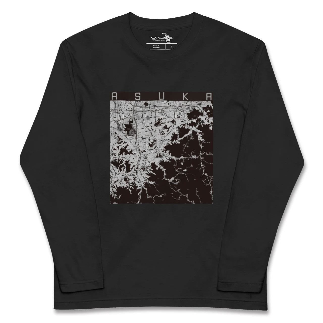 【明日香(奈良県)】地図柄ロングスリーブTシャツ