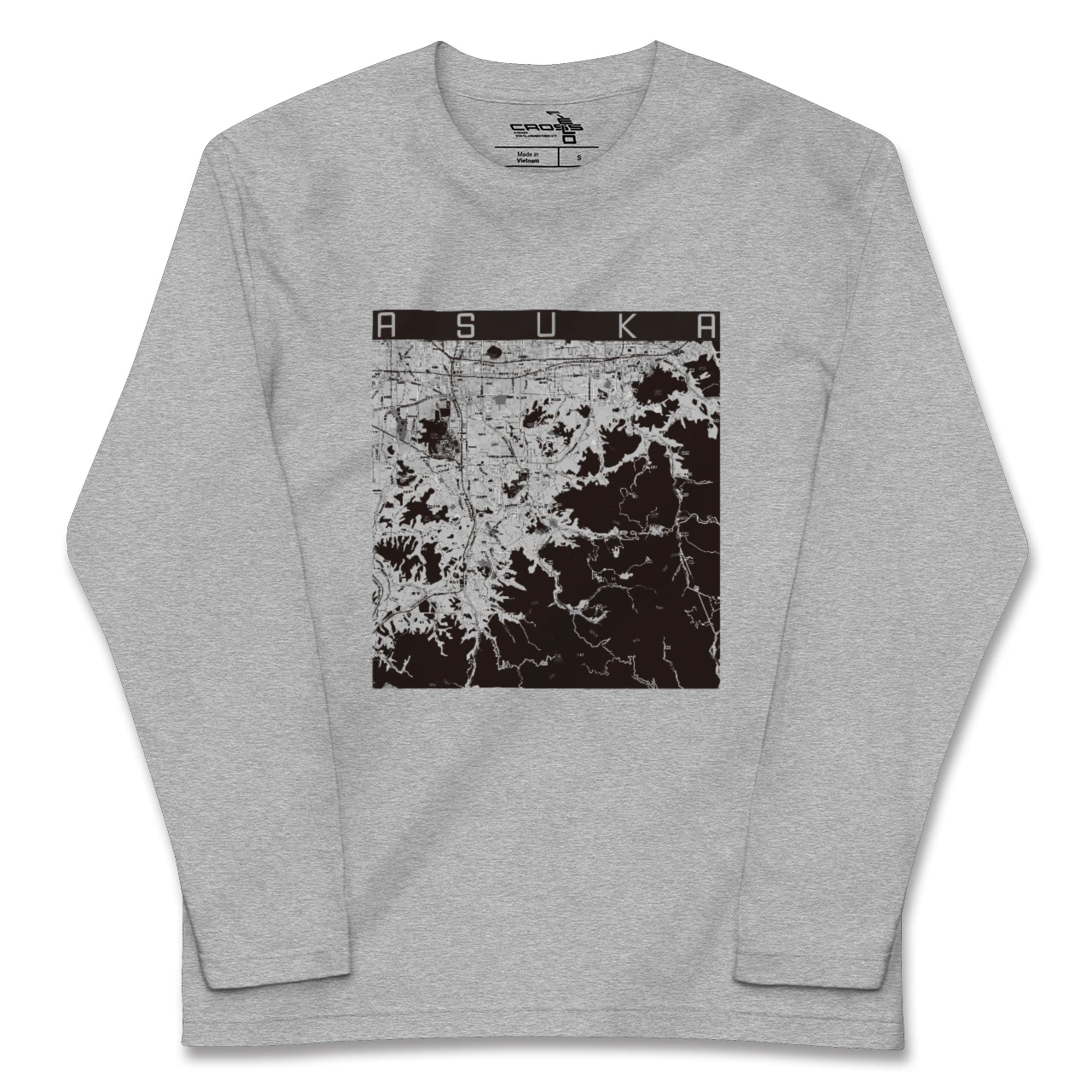 【明日香(奈良県)】地図柄ロングスリーブTシャツ