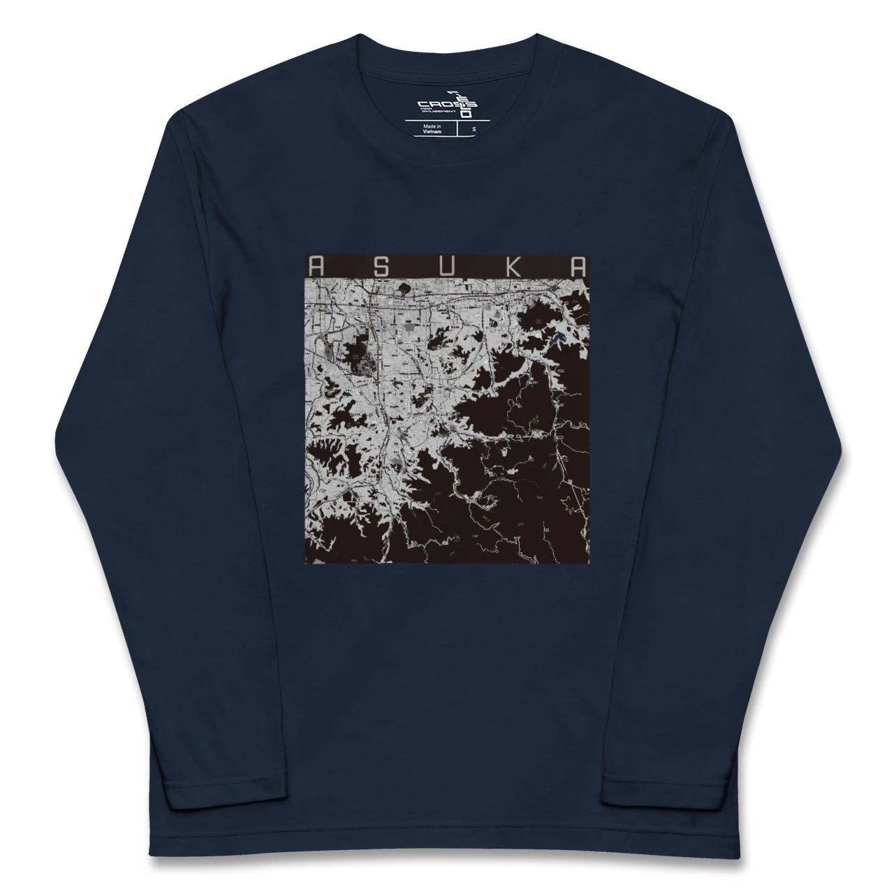 【明日香(奈良県)】地図柄ロングスリーブTシャツ