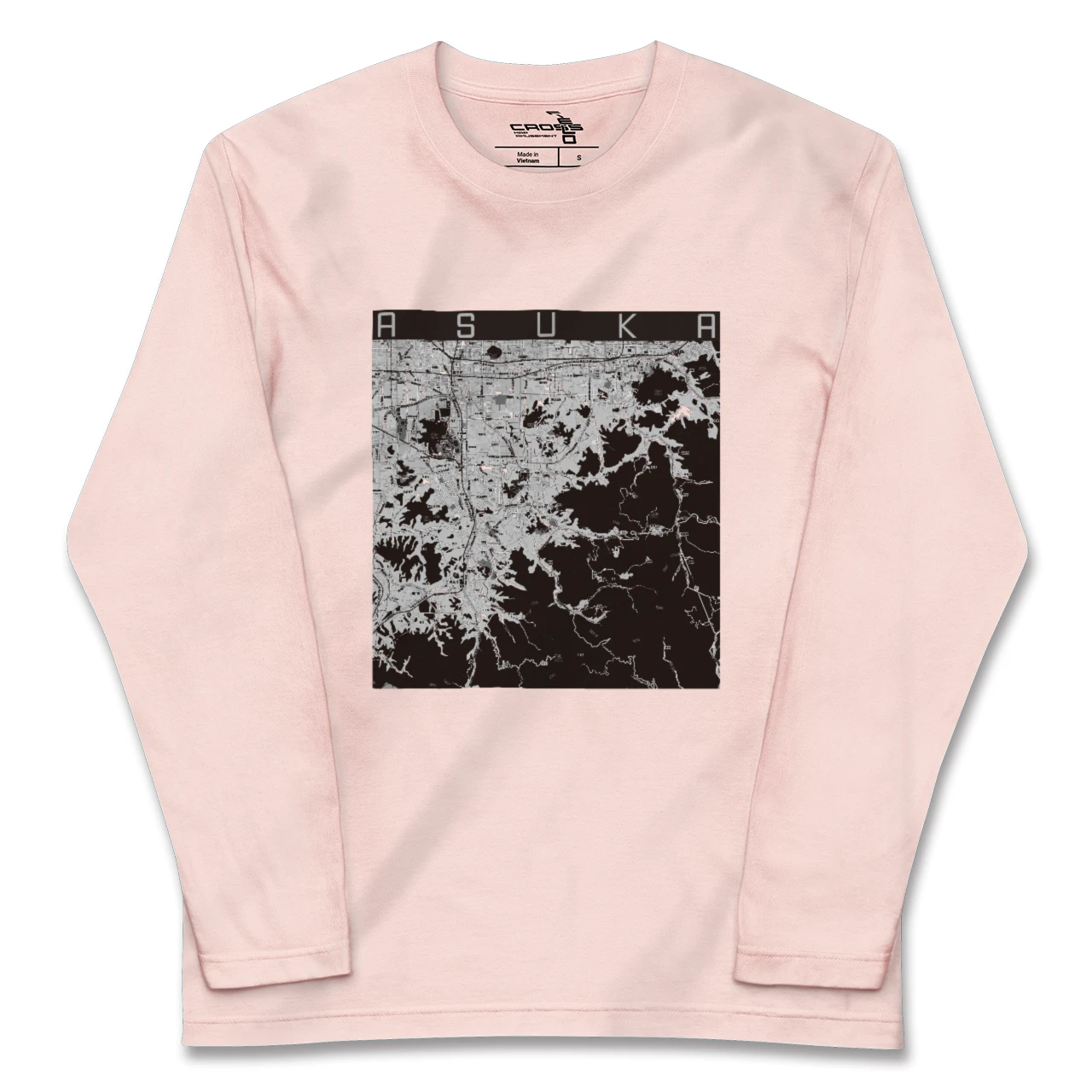 【明日香(奈良県)】地図柄ロングスリーブTシャツ