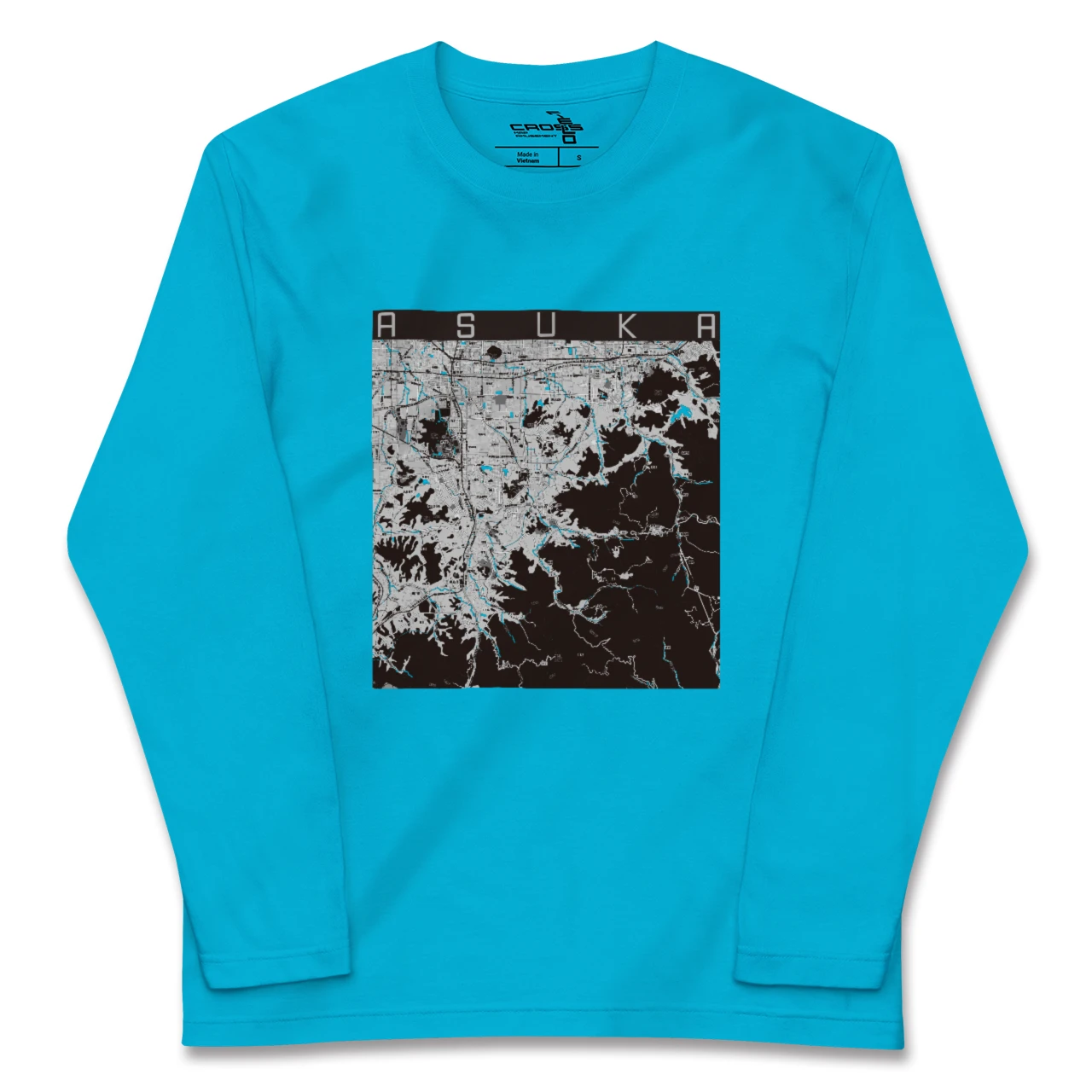 【明日香(奈良県)】地図柄ロングスリーブTシャツ