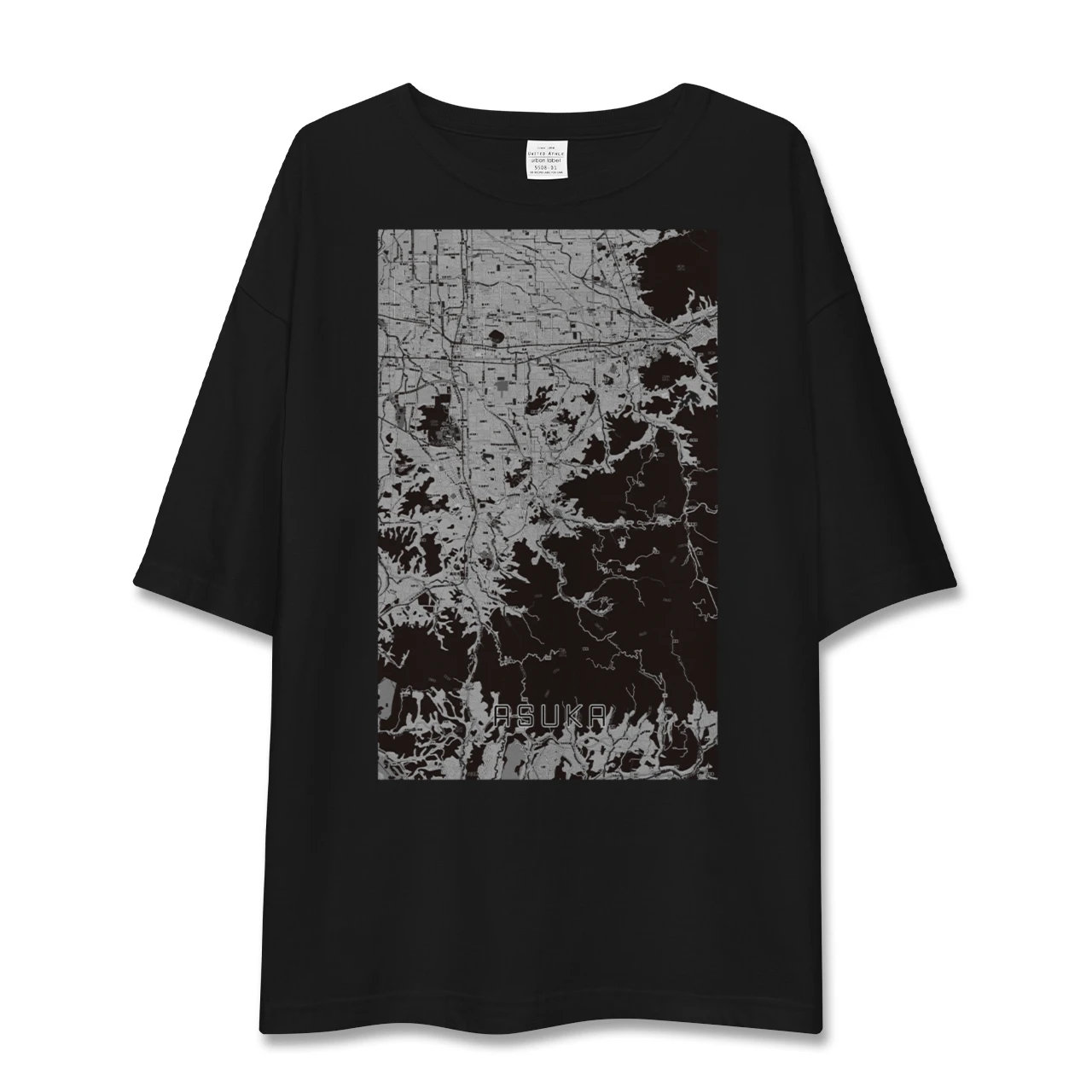 【明日香(奈良県)】地図柄ビッグシルエットTシャツ