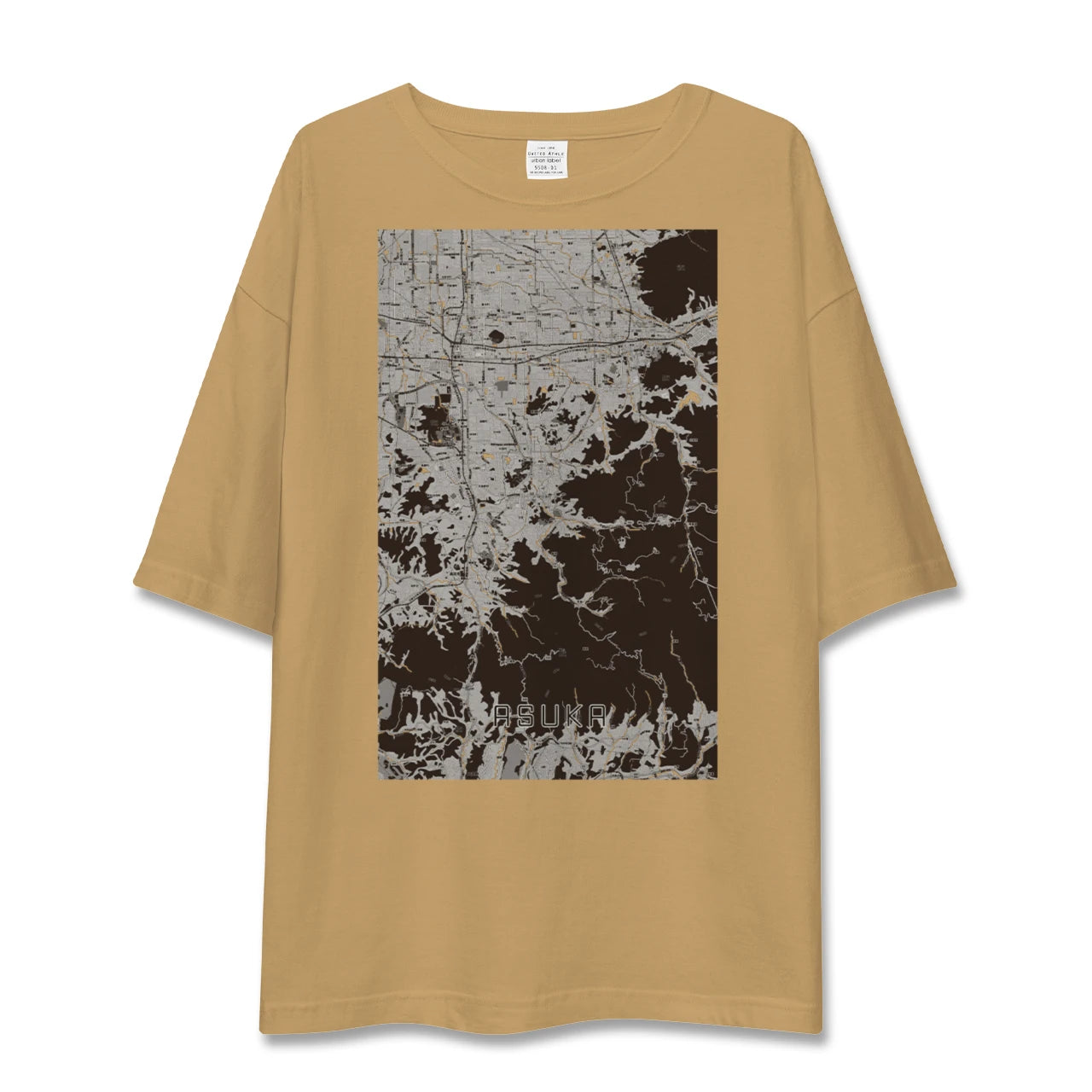 【明日香(奈良県)】地図柄ビッグシルエットTシャツ