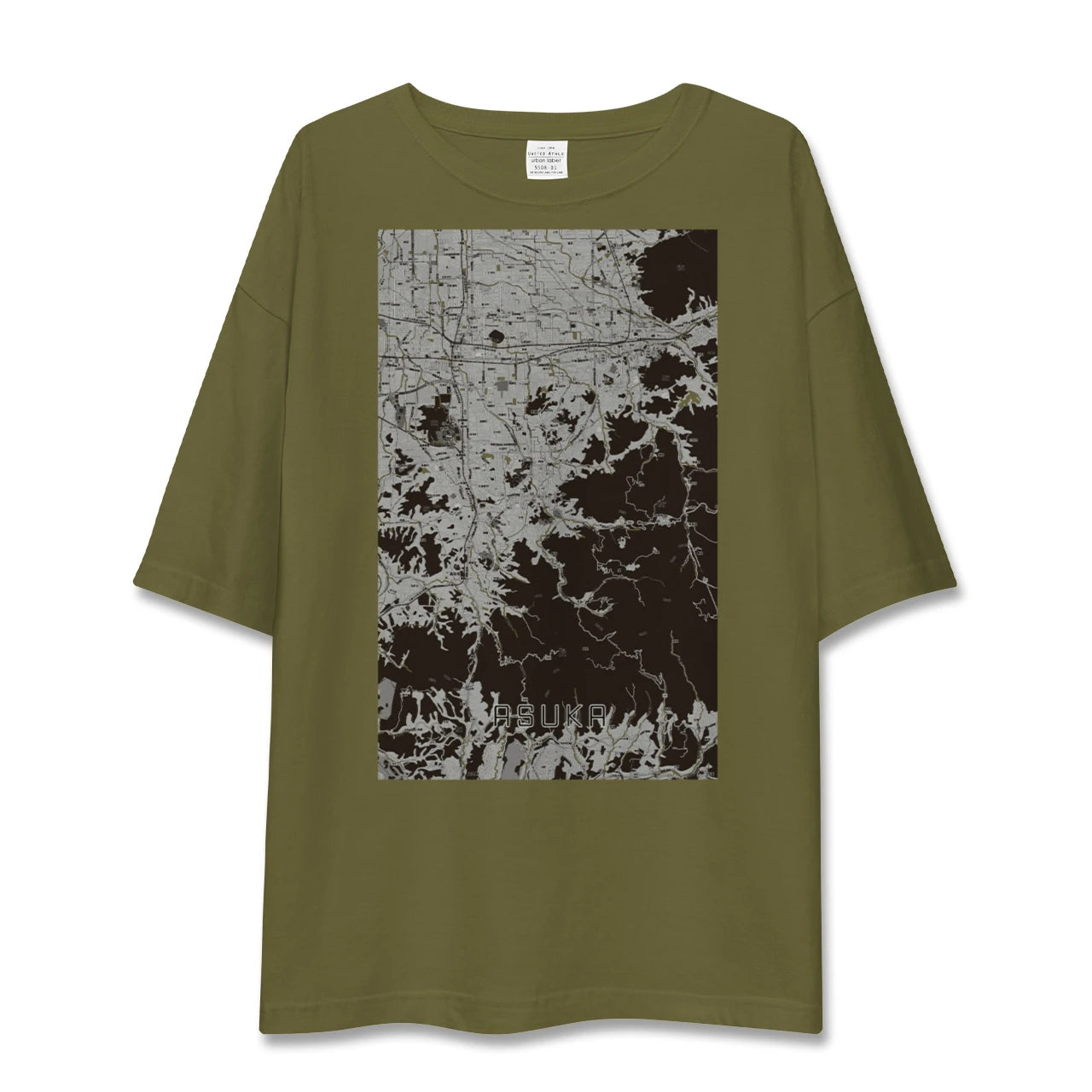 【明日香(奈良県)】地図柄ビッグシルエットTシャツ