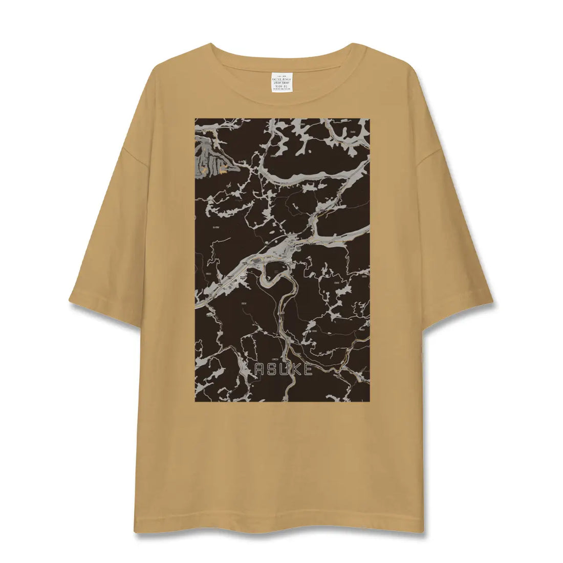 【足助(愛知県)】地図柄ビッグシルエットTシャツ