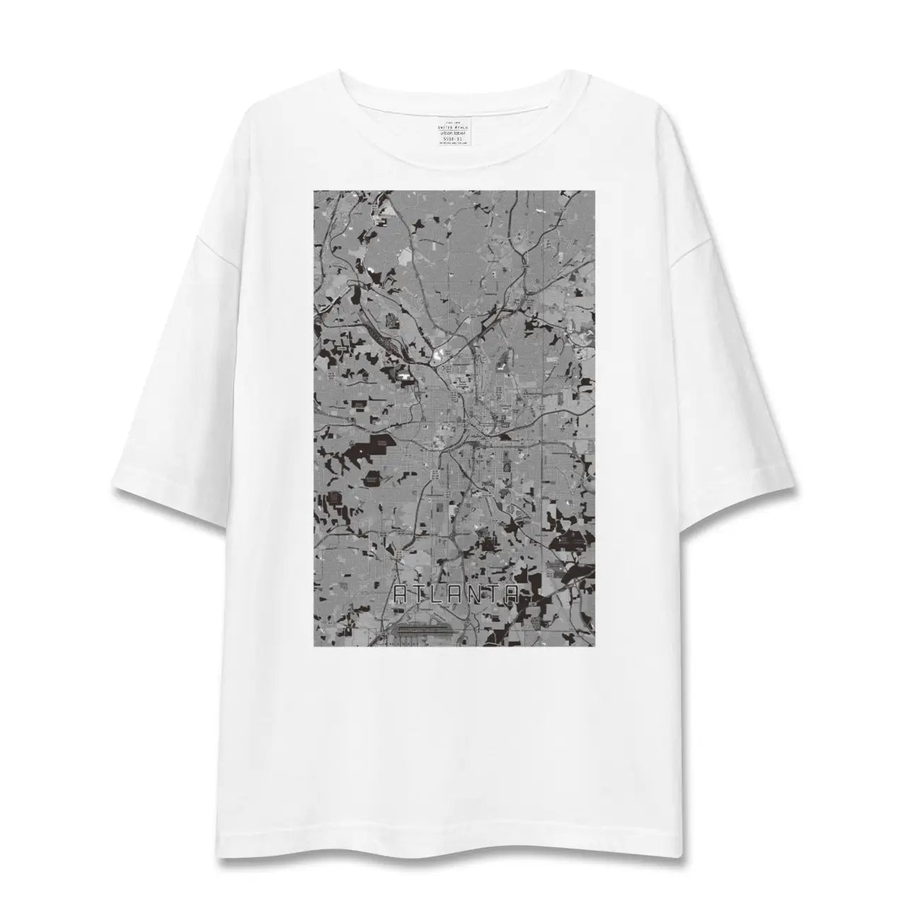 【アトランタ(アメリカ)】地図柄ビッグシルエットTシャツ