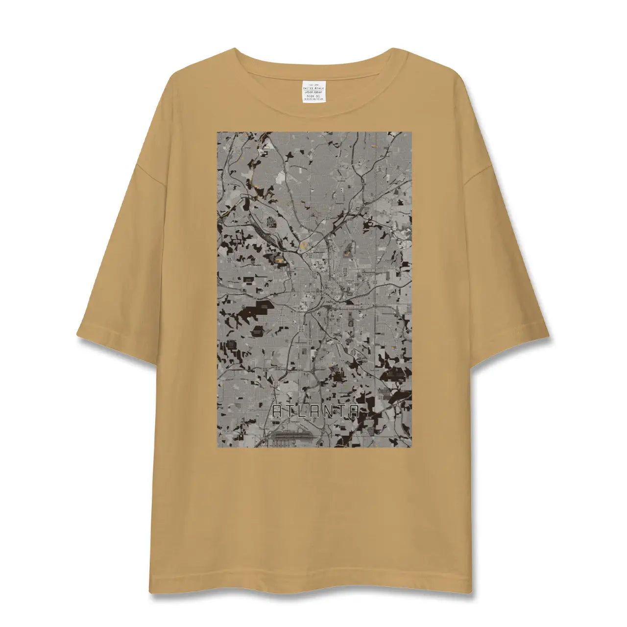 【アトランタ(アメリカ)】地図柄ビッグシルエットTシャツ