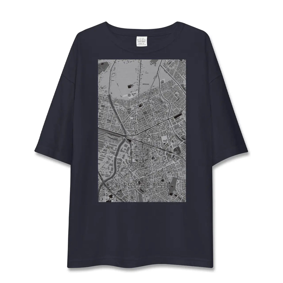 【厚別(北海道)】地図柄ビッグシルエットTシャツ