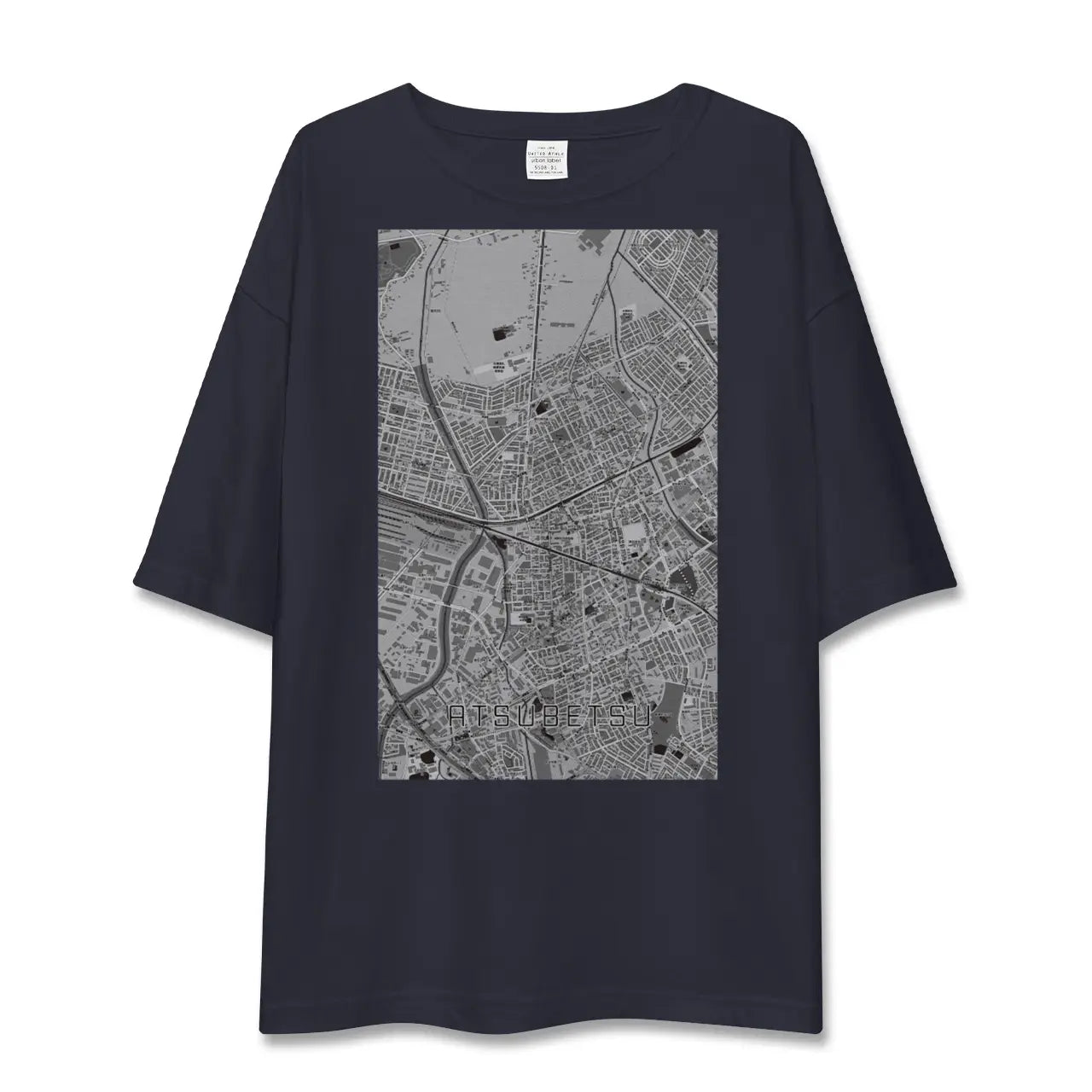 【厚別(北海道)】地図柄ビッグシルエットTシャツ