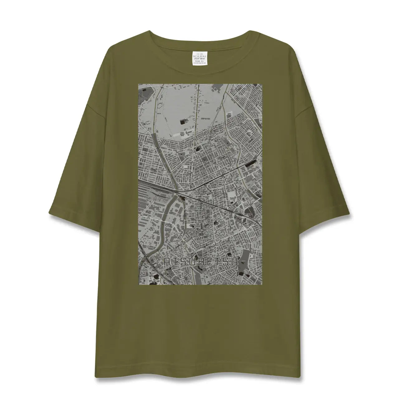 【厚別(北海道)】地図柄ビッグシルエットTシャツ